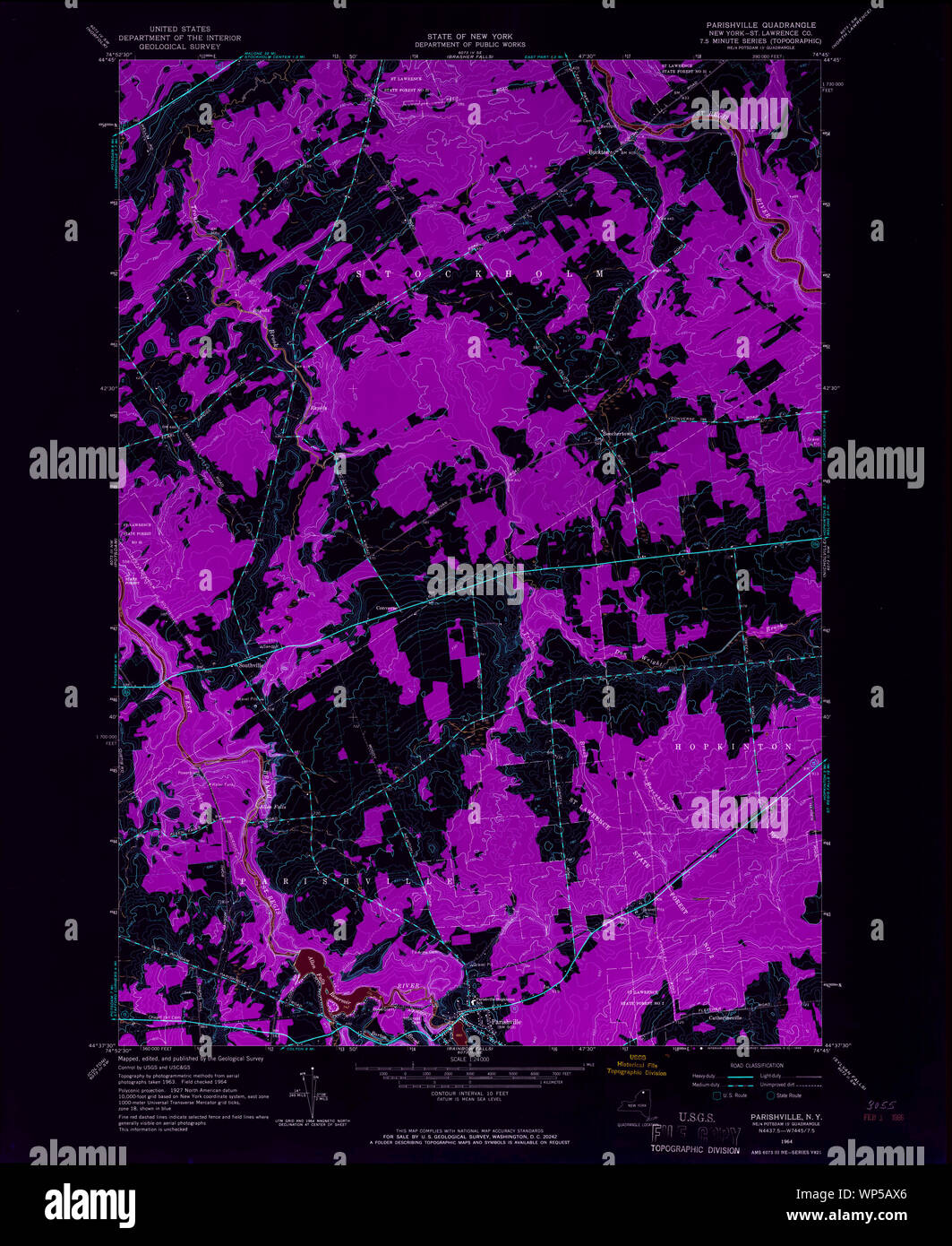New York NY Parishville 135968 1964 24000 Inverted Restoration Stock
