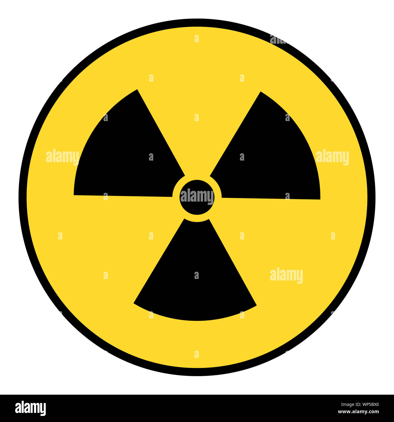 Radiation hazard warning symbol vector illustration Yellow,black