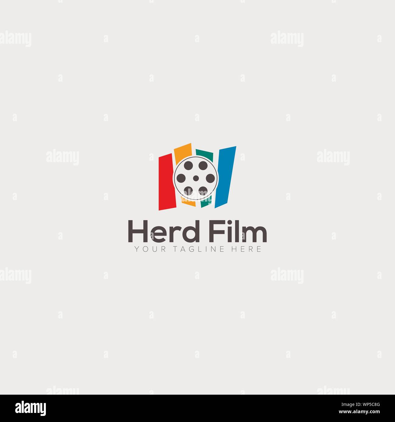 abstract film productions logo designs and modern logo Stock Vector