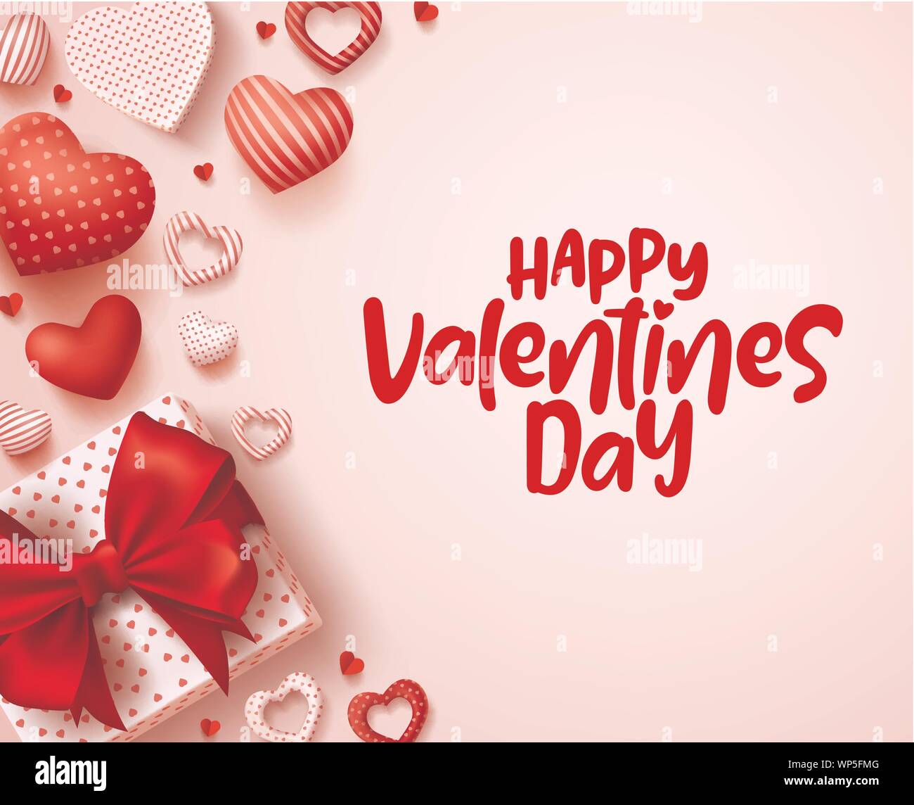 Valentines Day Vector Background Template Happy Valentines Day