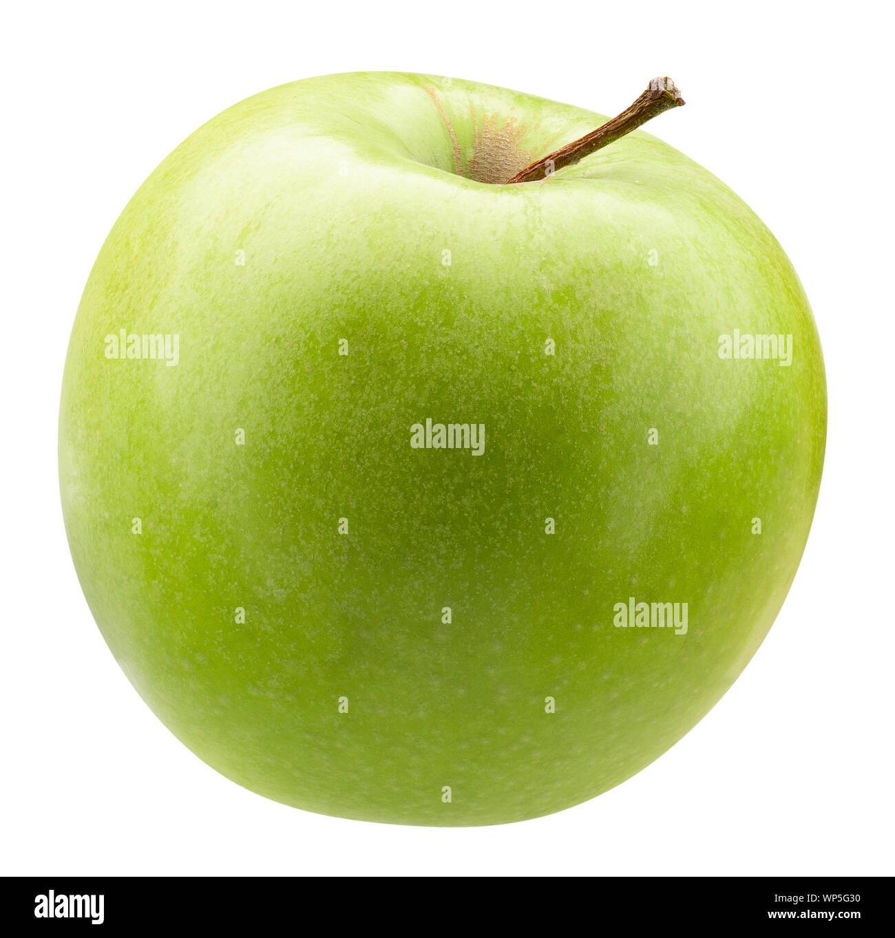 green apple isolated on a white background Stock Photo - Alamy