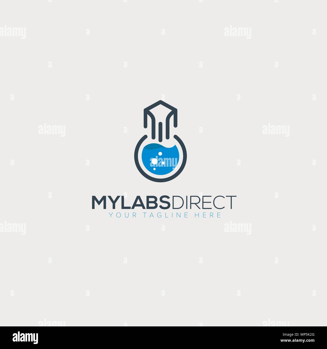 my labs direct email logo designs science fast and speed Stock Vector