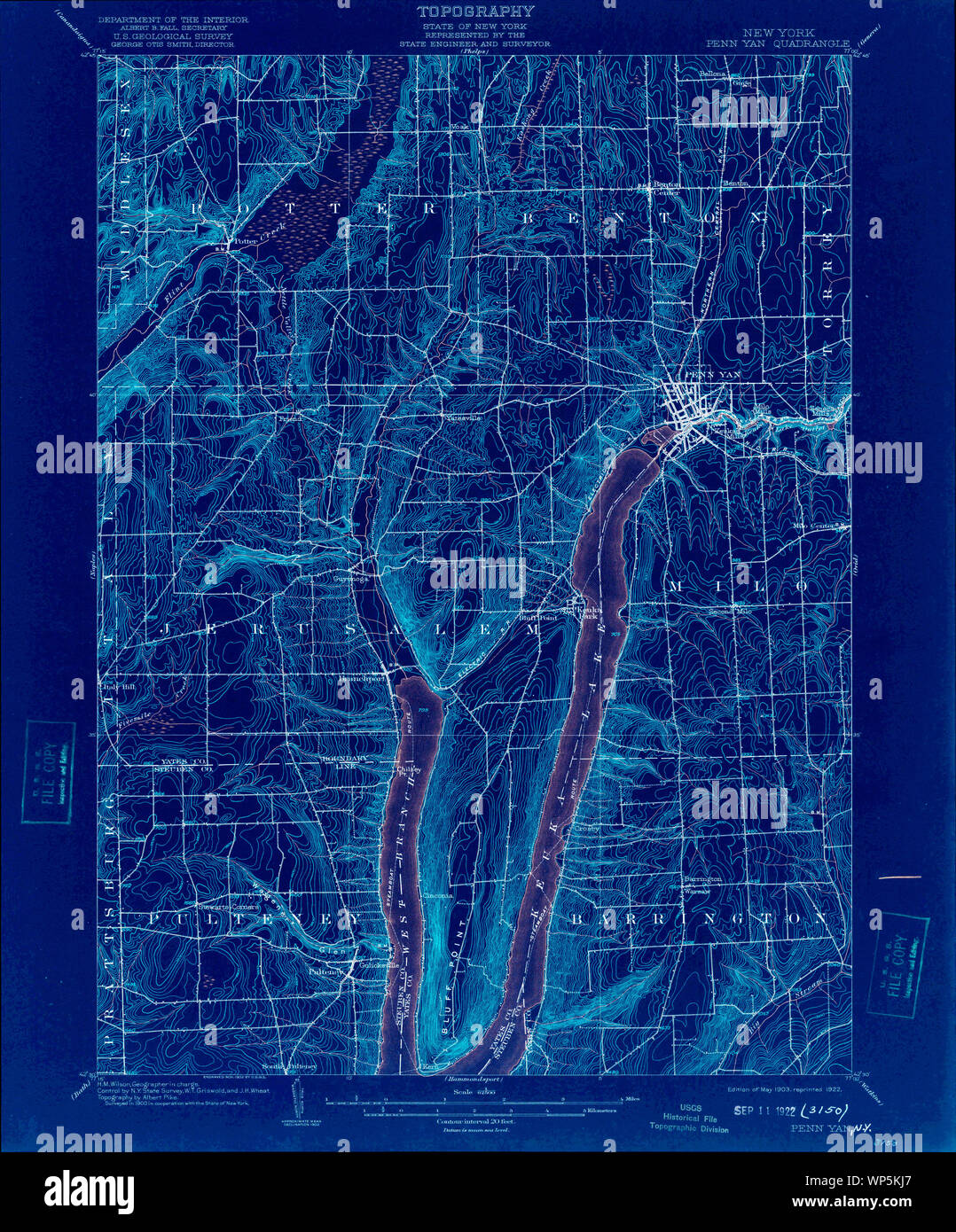 Map of penn yan new york hires stock photography and images Alamy