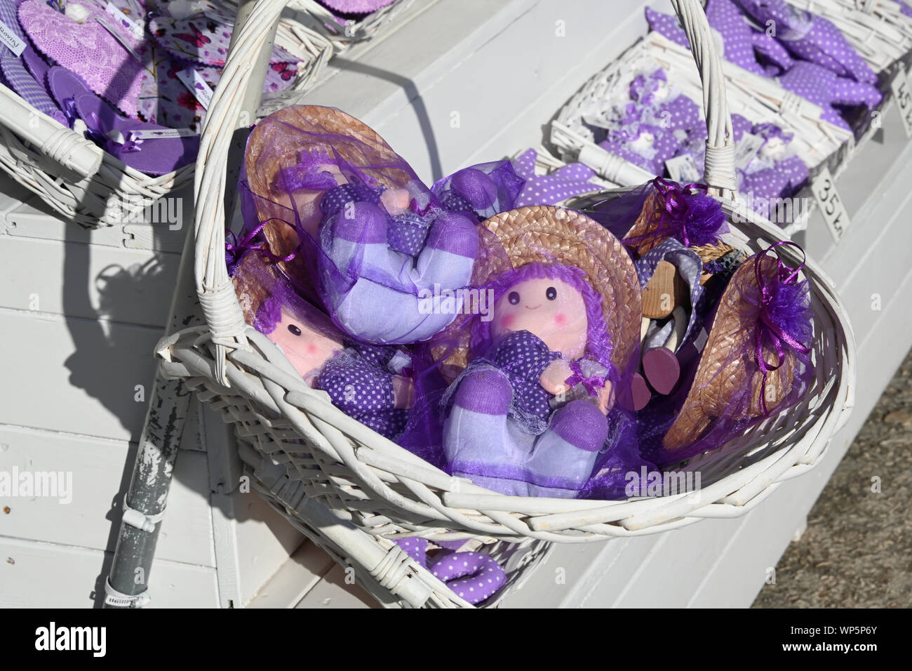 Souvenirs made with lavender, Croatia Stock Photo