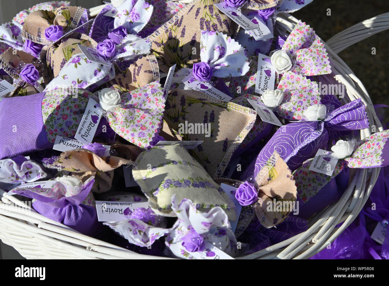 Souvenirs made with lavender, Croatia Stock Photo