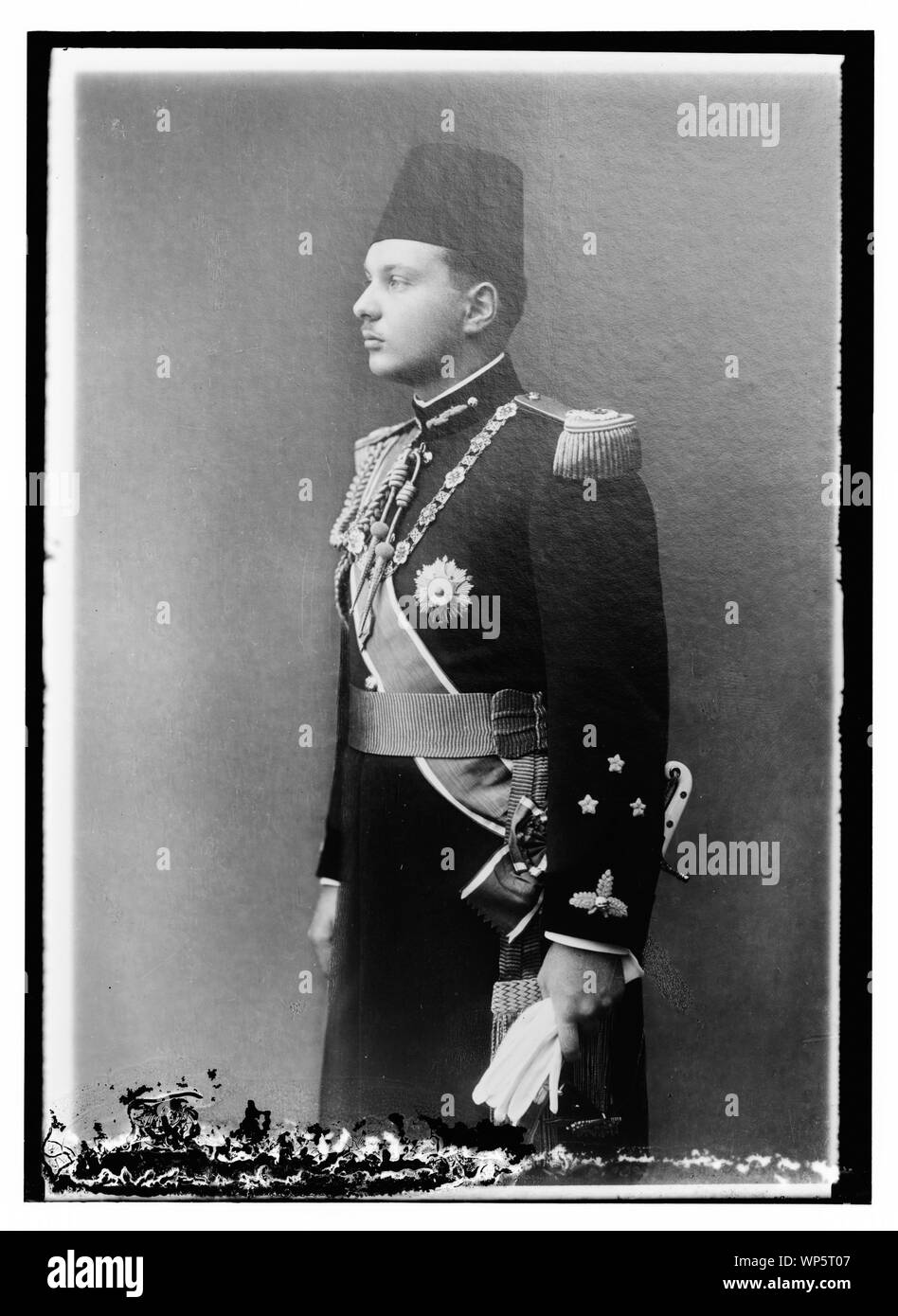 King Farouk of Egypt Stock Photo