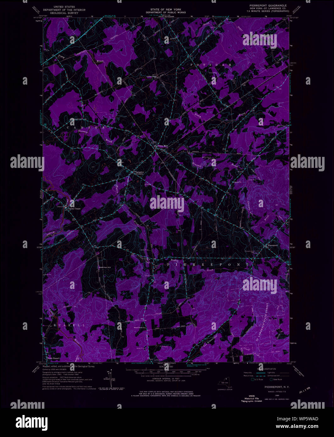 New York NY Pierrepont 128994 1964 24000 Inverted Restoration Stock