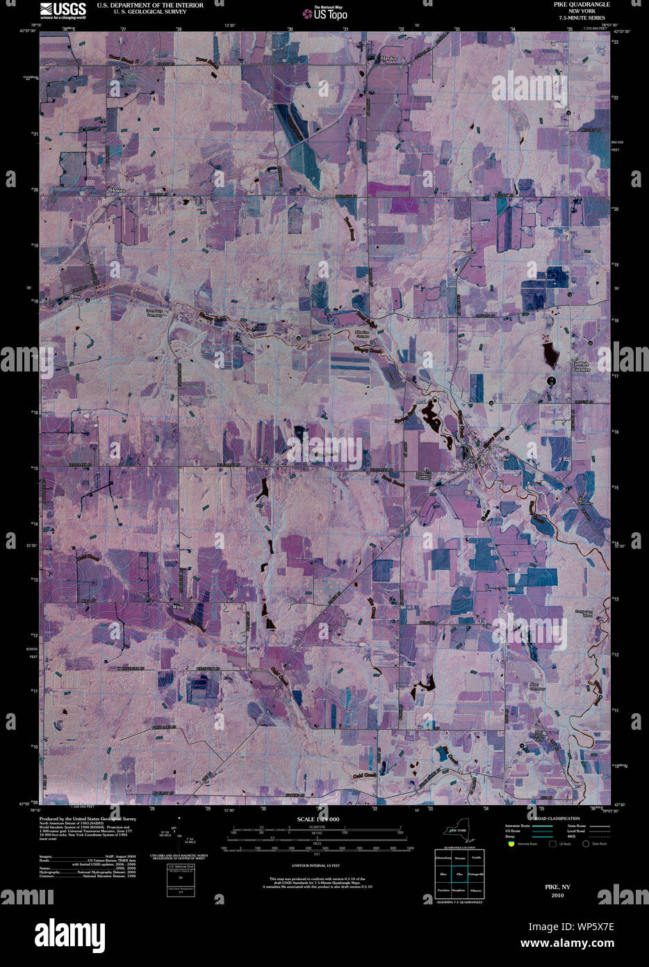 Map of pike new york hires stock photography and images Alamy