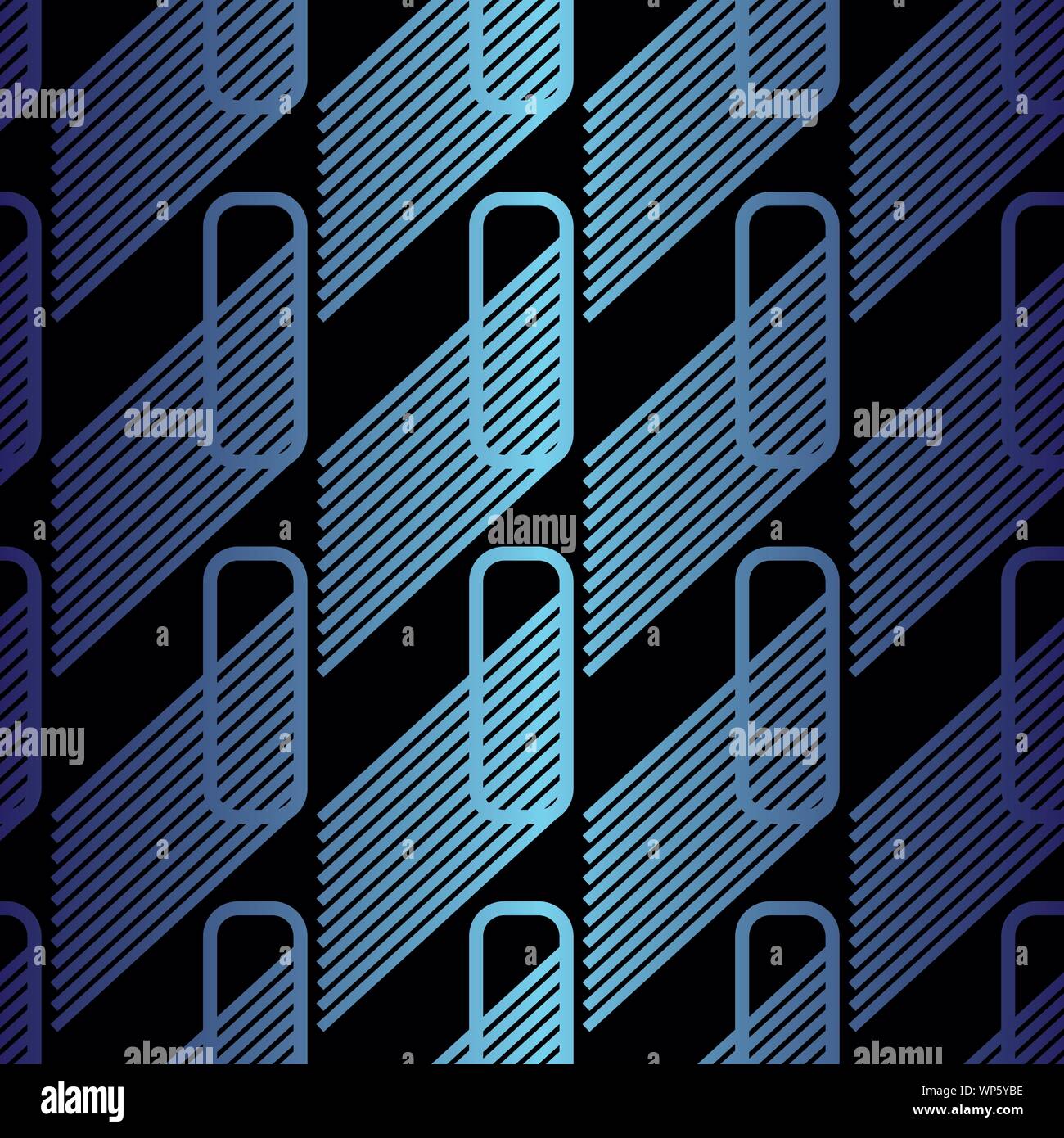 seamless vector abstract pattern with rounded rectangles and metallic gradient Stock Vector