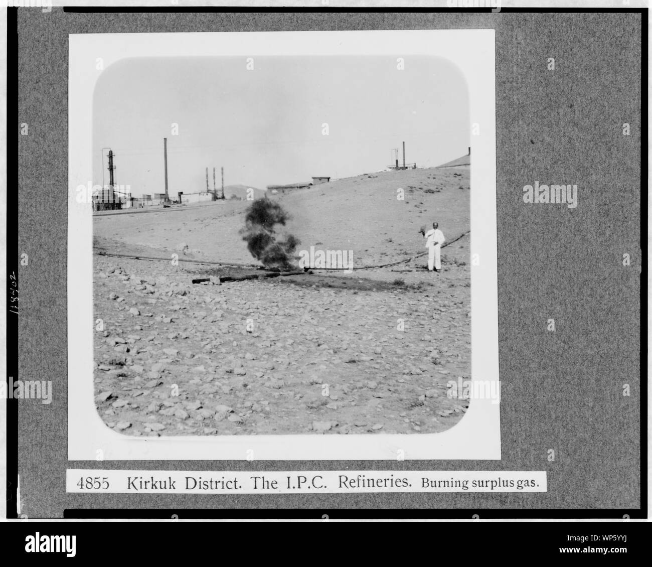 Kirkuk district--The I.P.C. Refineries--Burning surplus gas Stock Photo ...