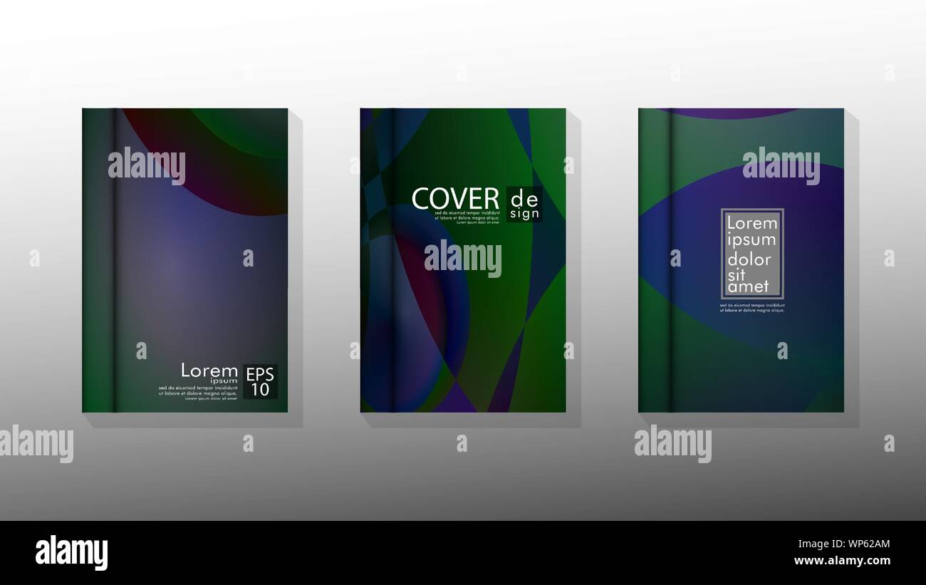 Vector collection of book cover backgrounds for brochures, leaflets ...