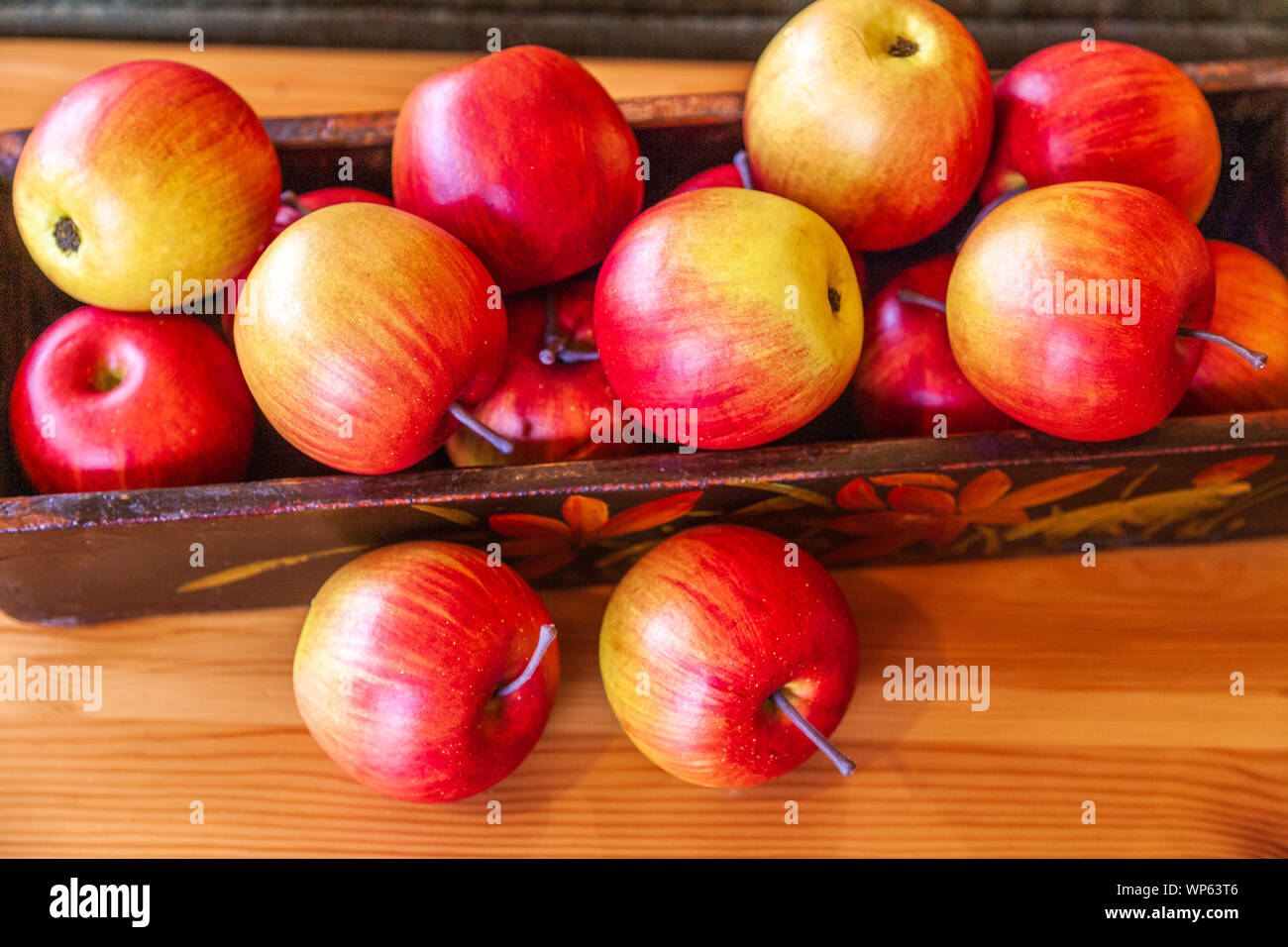 Red plastic basket sitting on hi-res stock photography and images - Alamy
