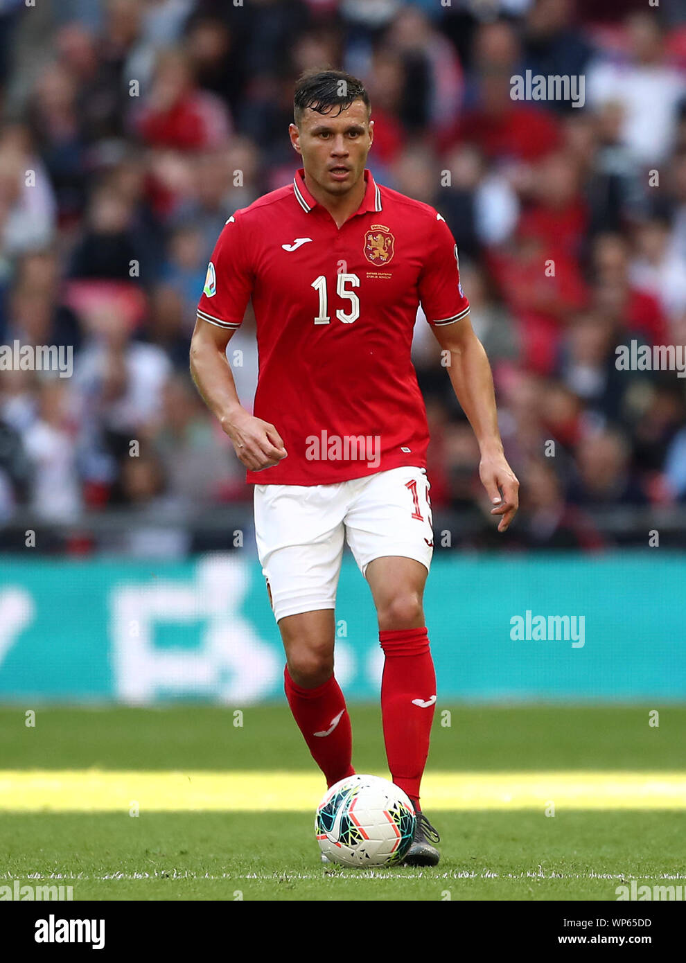 Bulgaria’s Vasil Bozhikov during the Euro 2020 Qualifying Group A match