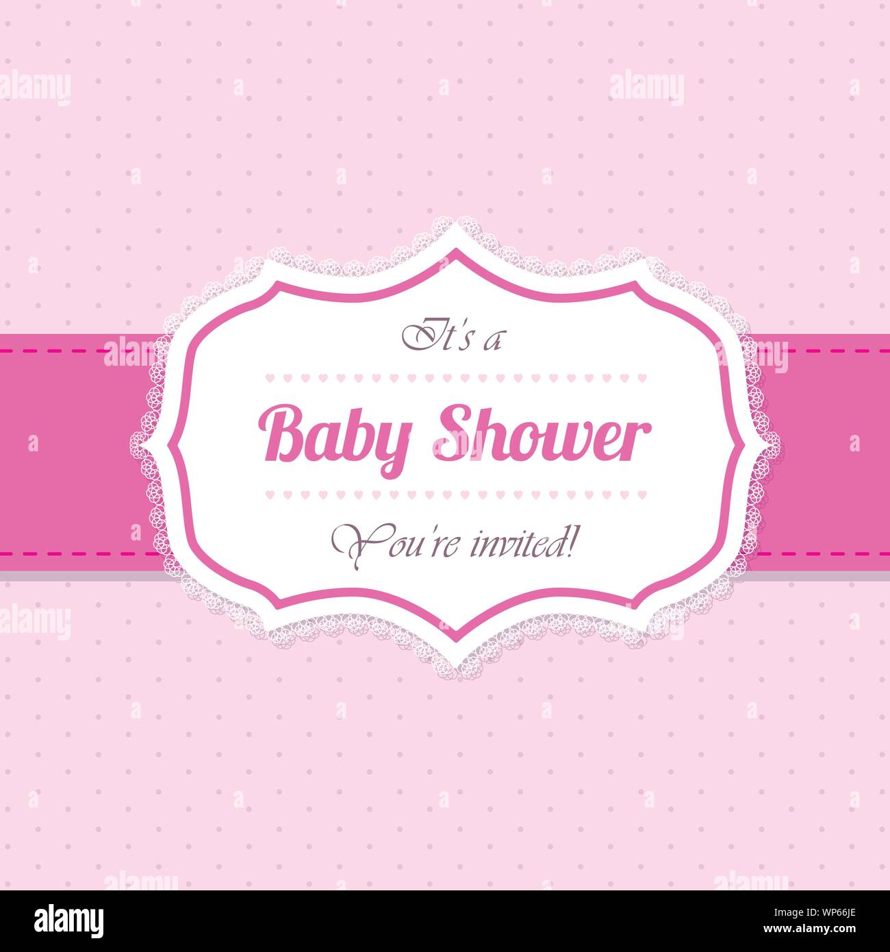 Baby shower invitation design in pink Stock Vector Image & Art - Alamy