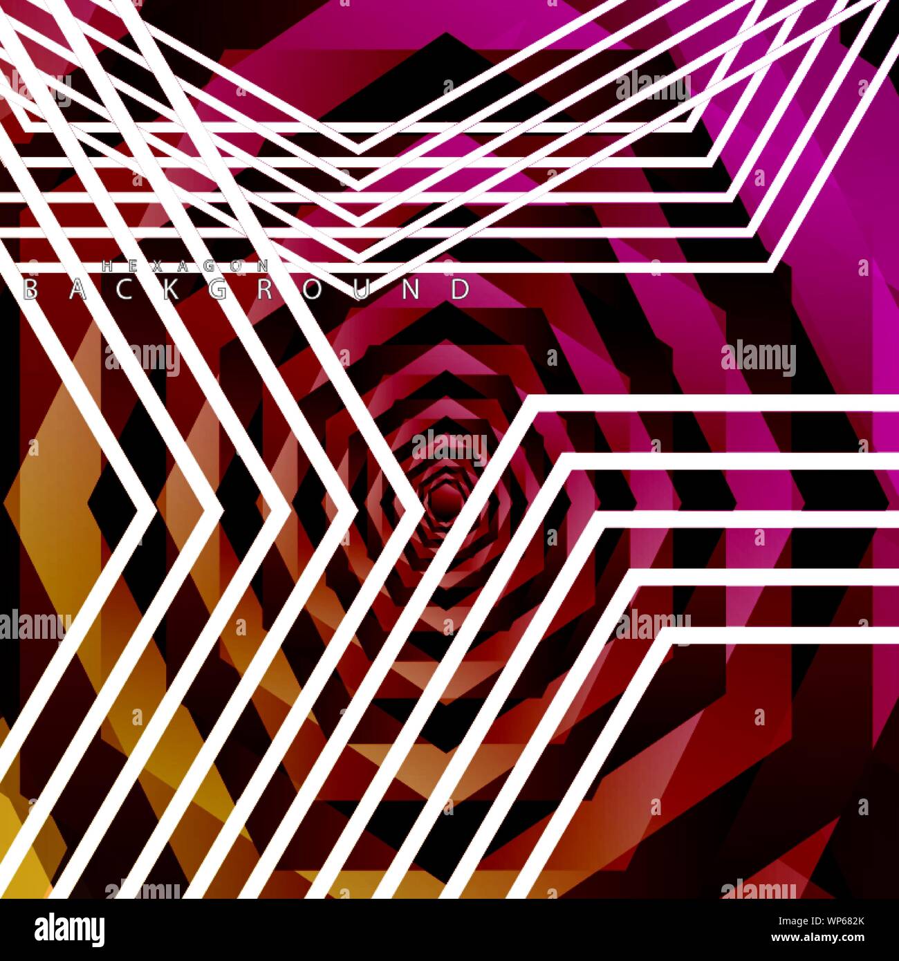 colorful hexagon abstract background. Transparent vector background in