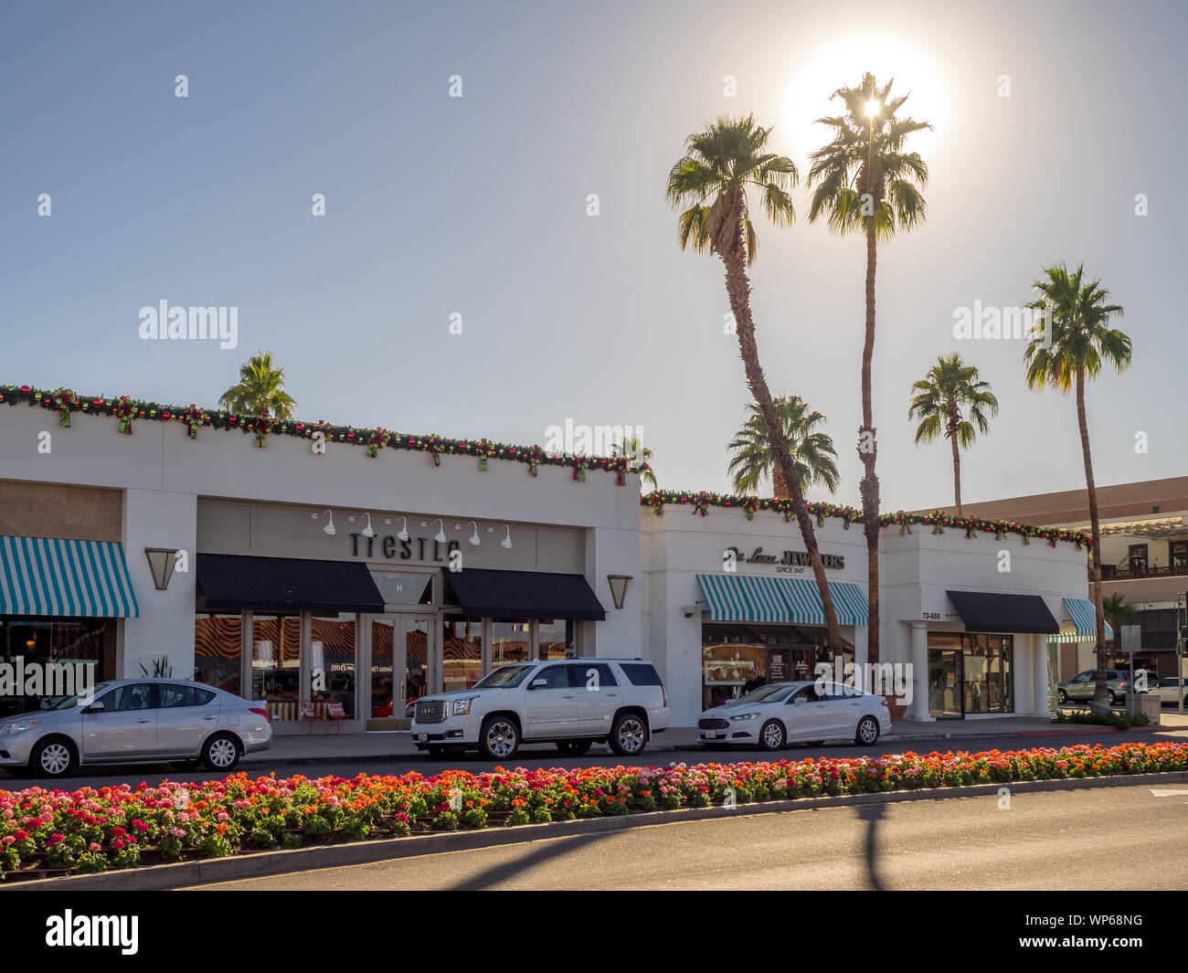 El Paseo In Palm Desert California Stock Photo - Download Image