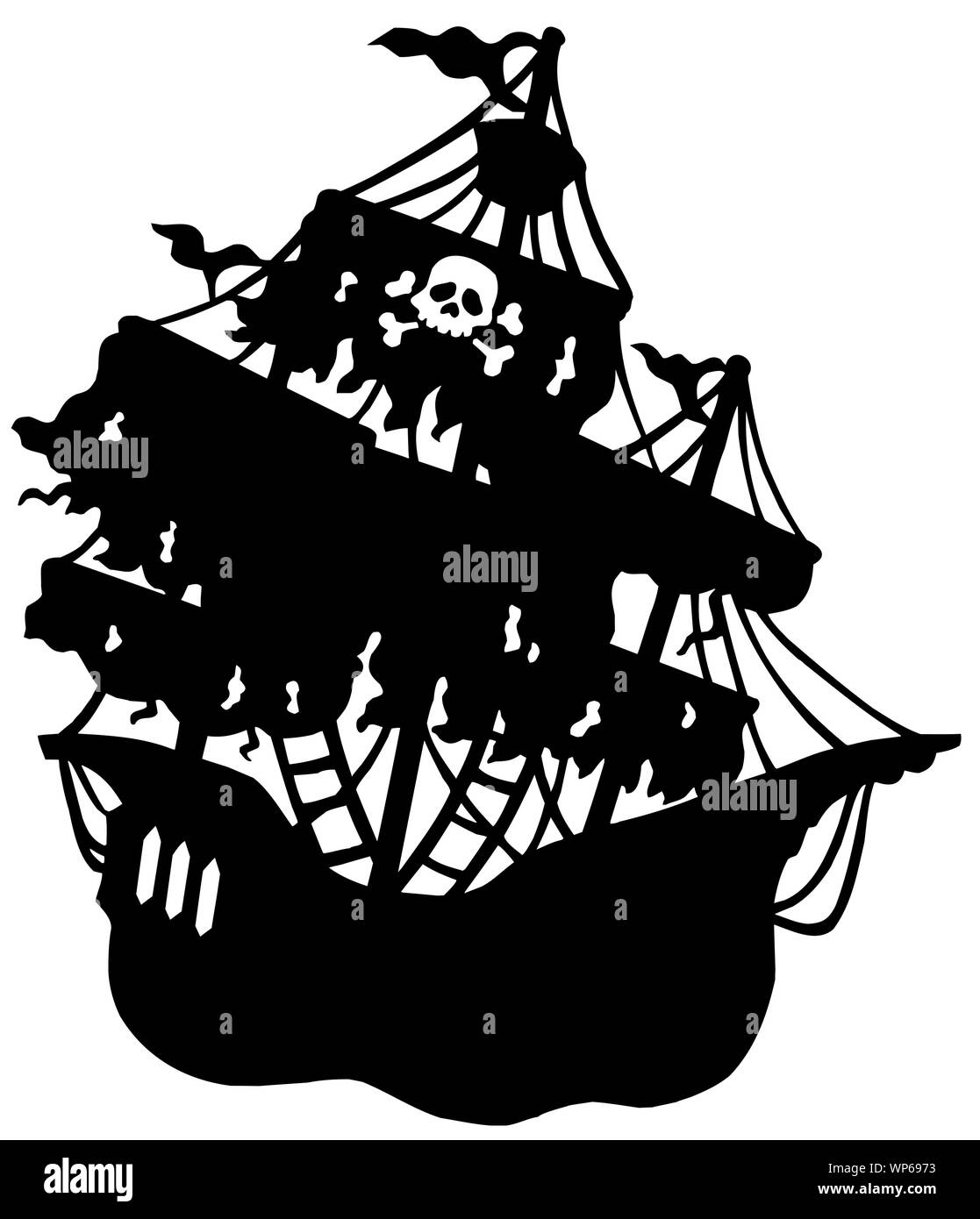 Pirate Ships Illustration High Resolution Stock Photography and Images