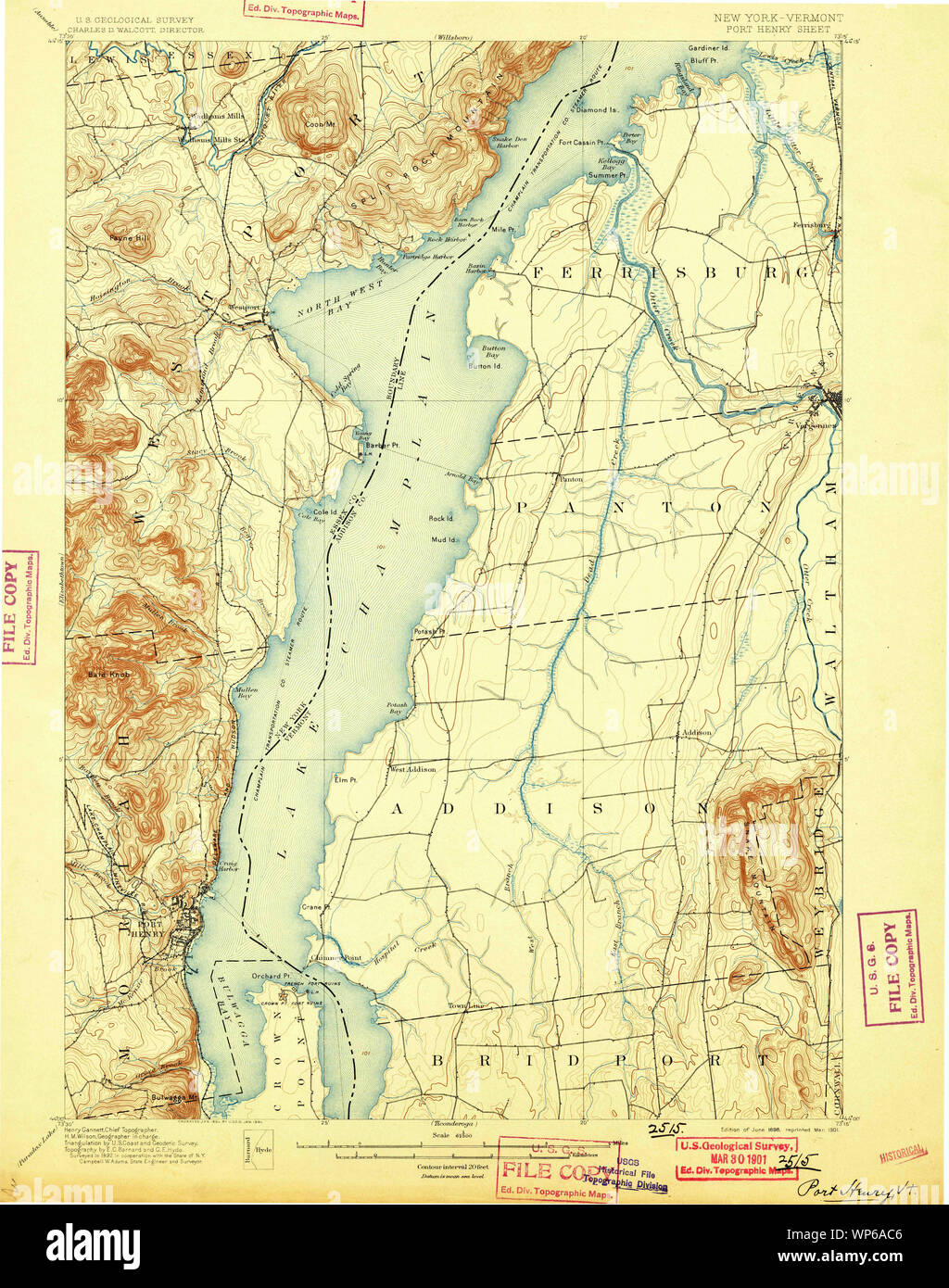 New York NY Port Henry 148153 1898 62500 Restoration Stock Photo Alamy