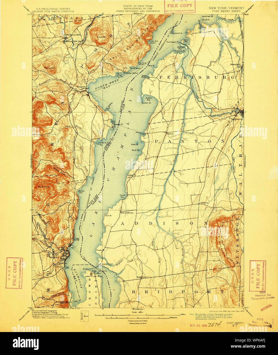 New York NY Port Henry 148157 1898 62500 Restoration Stock Photo Alamy