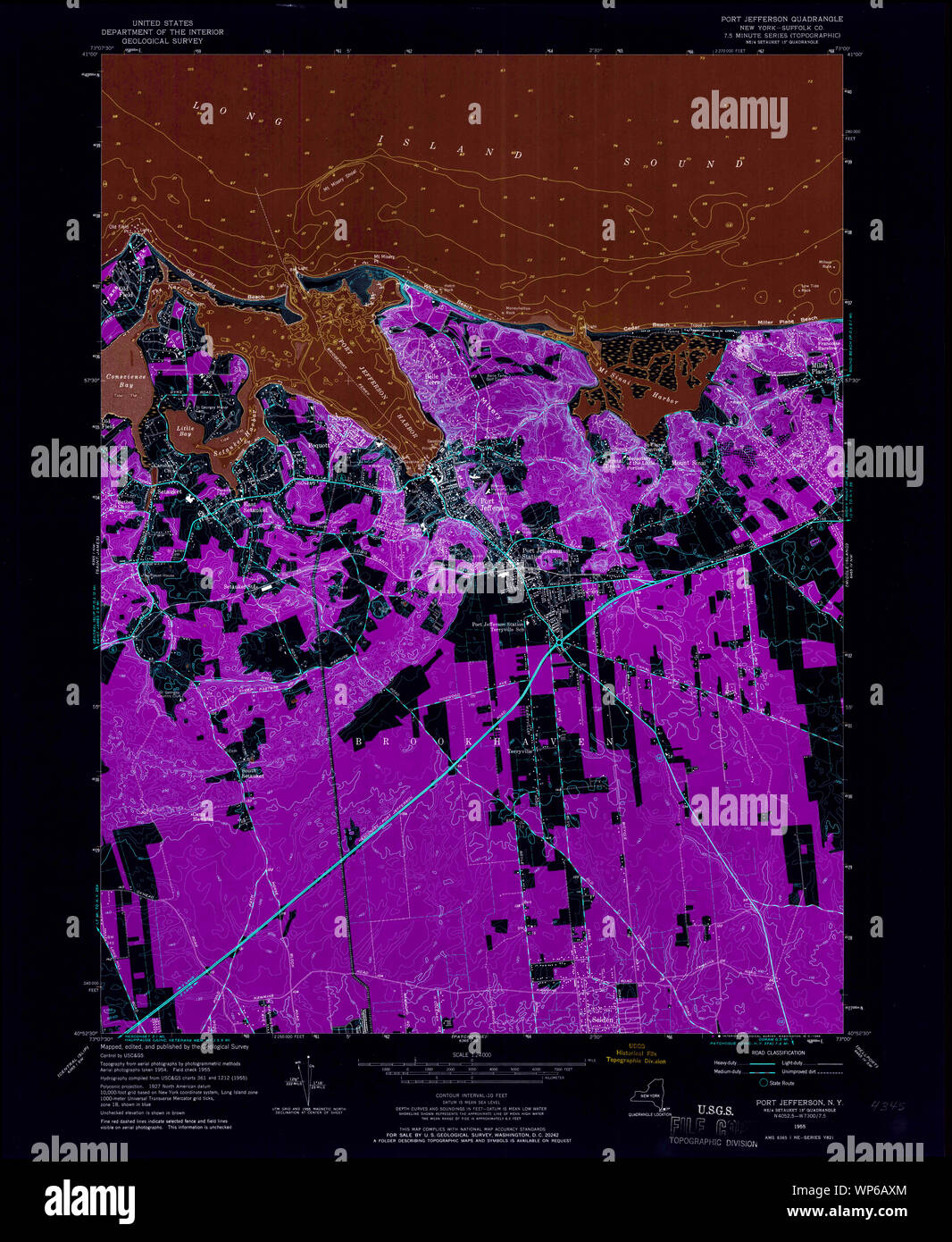 Map of port jefferson hires stock photography and images Alamy