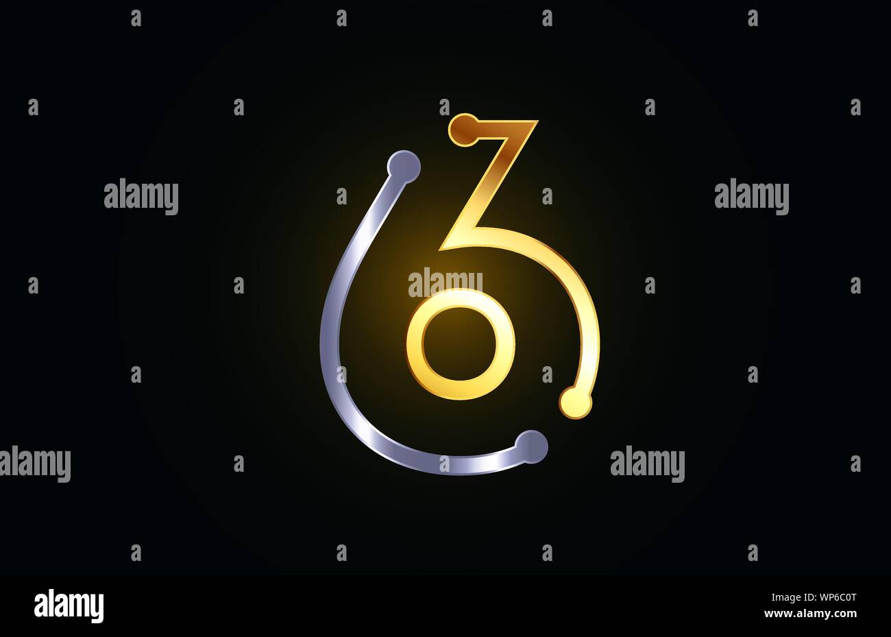 6 gold vector vectors hi-res stock photography and images - Alamy