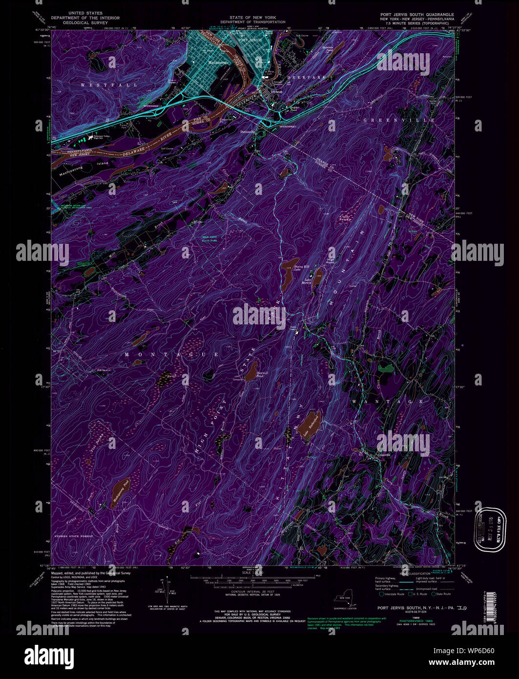 New York NY Port Jervis South 129106 1969 24000 Inverted Restoration
