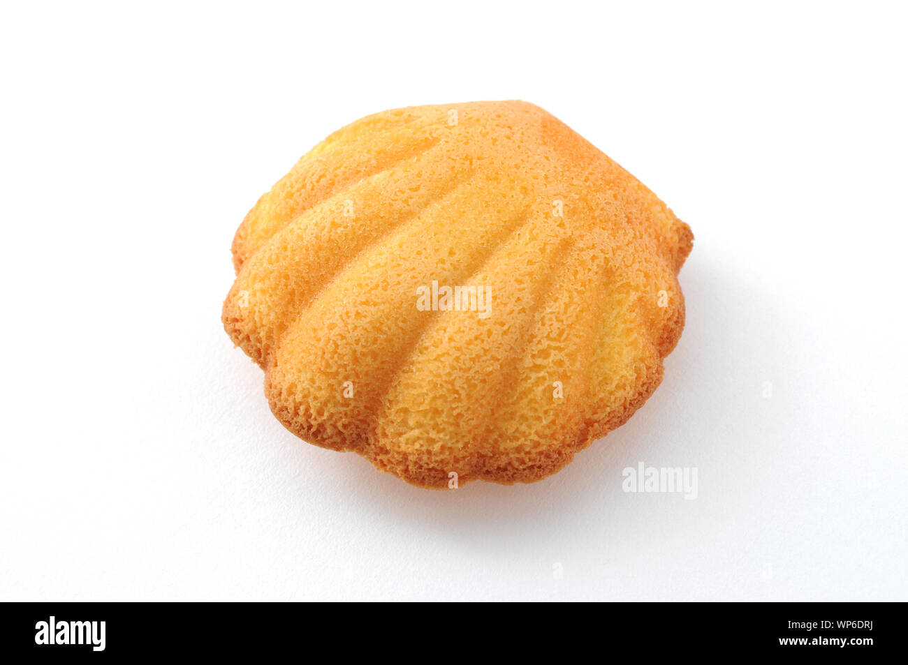madeleine cake cookie closeup isolated on white background Stock Photo