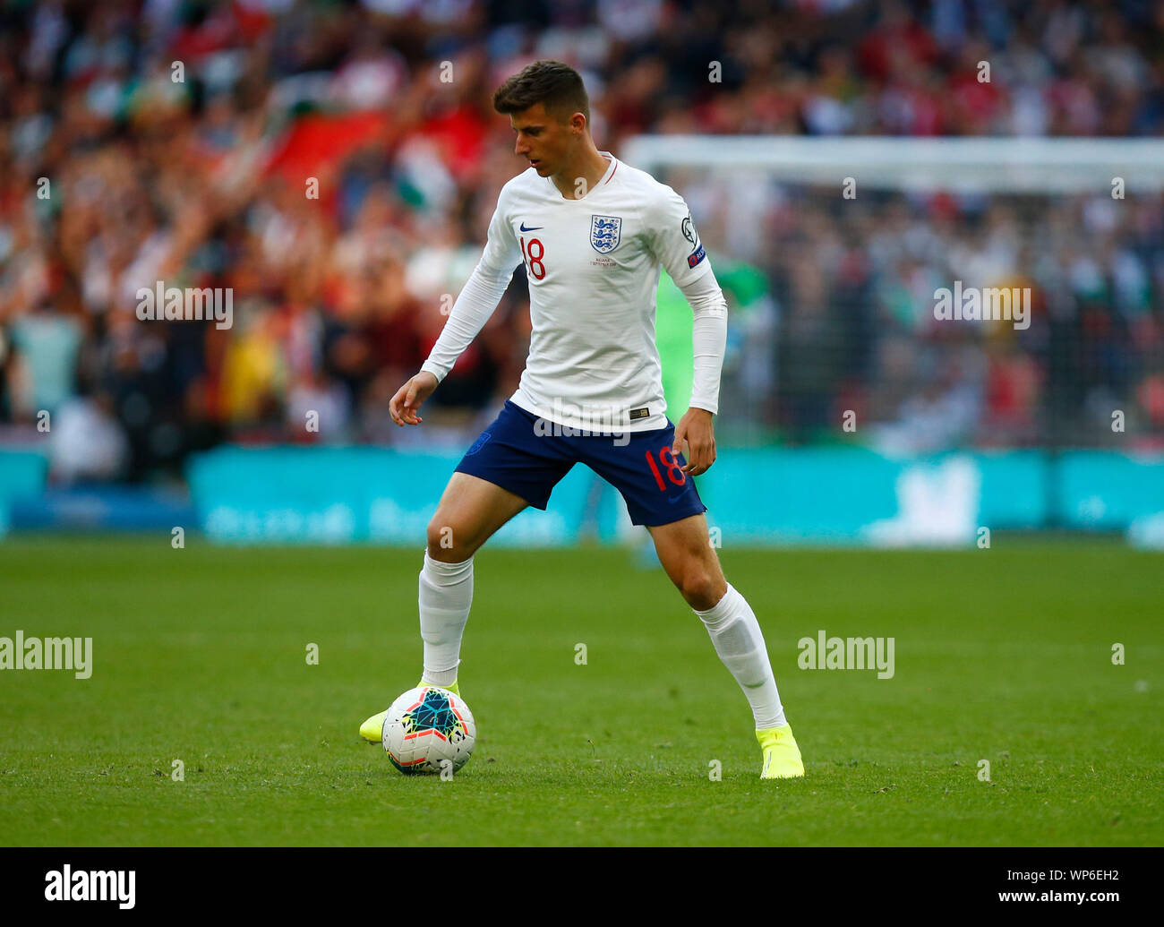 London, UK. 07th Sep, 2019. LONDON, ENGLAND. SEPTEMBER 07: Mason Mount of England during UEFA Euro 2020 Qualifier between England and Bulgaria at Wembley stadium in London, England on September 07, 2019 Credit: Action Foto Sport/Alamy Live News Stock Photo