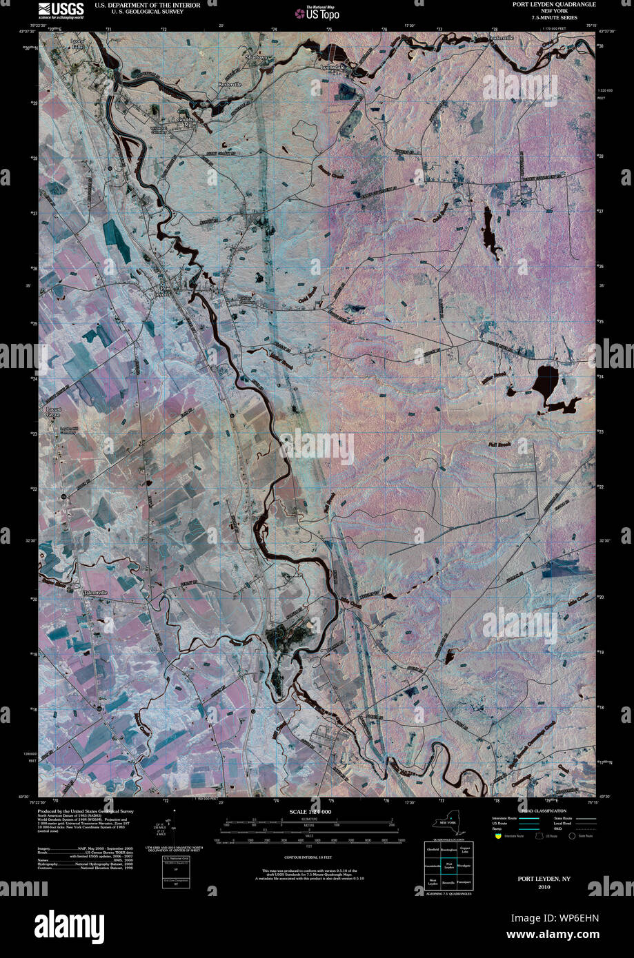 New York NY Port Leyden 20100304 TM Inverted Restoration Stock Photo