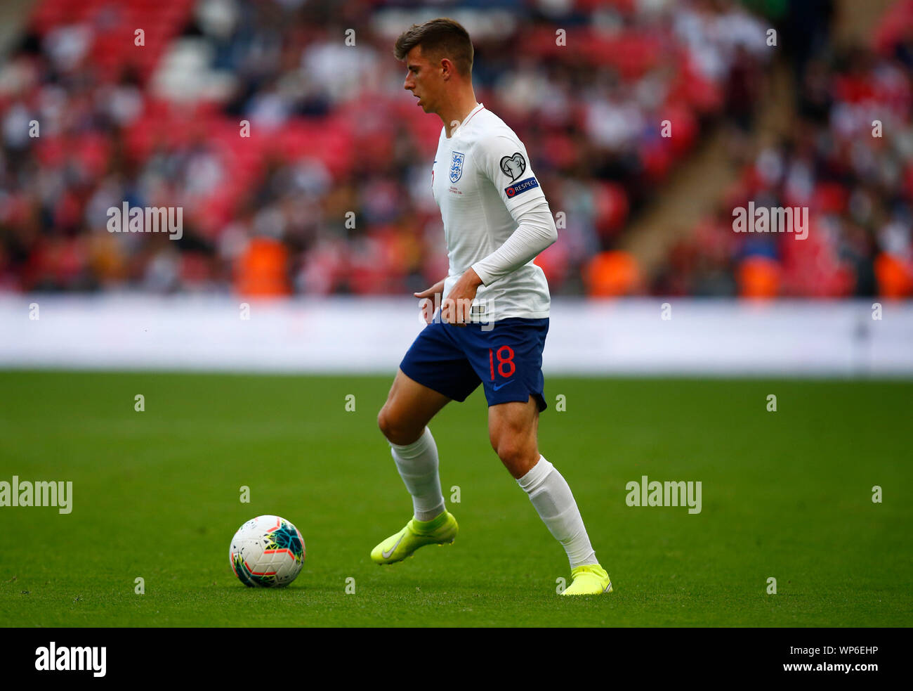 London, UK. 07th Sep, 2019. LONDON, ENGLAND. SEPTEMBER 07: Mason Mount of England during UEFA Euro 2020 Qualifier between England and Bulgaria at Wembley stadium in London, England on September 07, 2019 Credit: Action Foto Sport/Alamy Live News Stock Photo