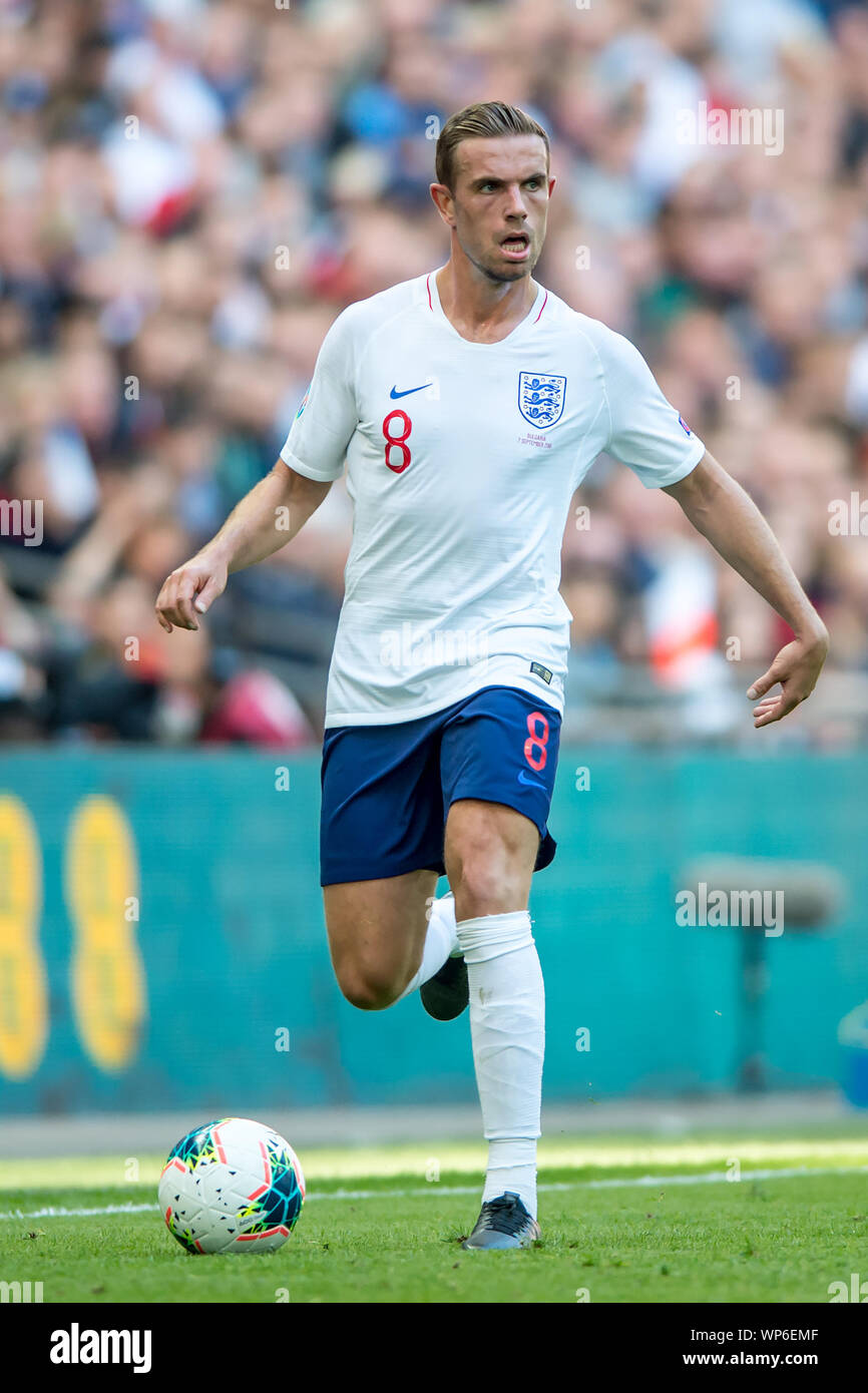 London, UK. 07th Sep, 2019. Jordan Henderson of England during the UEFA 2020 European Championship Qualifier match between England and Bulgaria at Wembley Stadium, London, England on 7 September 2019. Photo by Salvio Calabrese. Editorial use only, license required for commercial use. No use in betting, games or a single club/league/player publications. Credit: UK Sports Pics Ltd/Alamy Live News Stock Photo