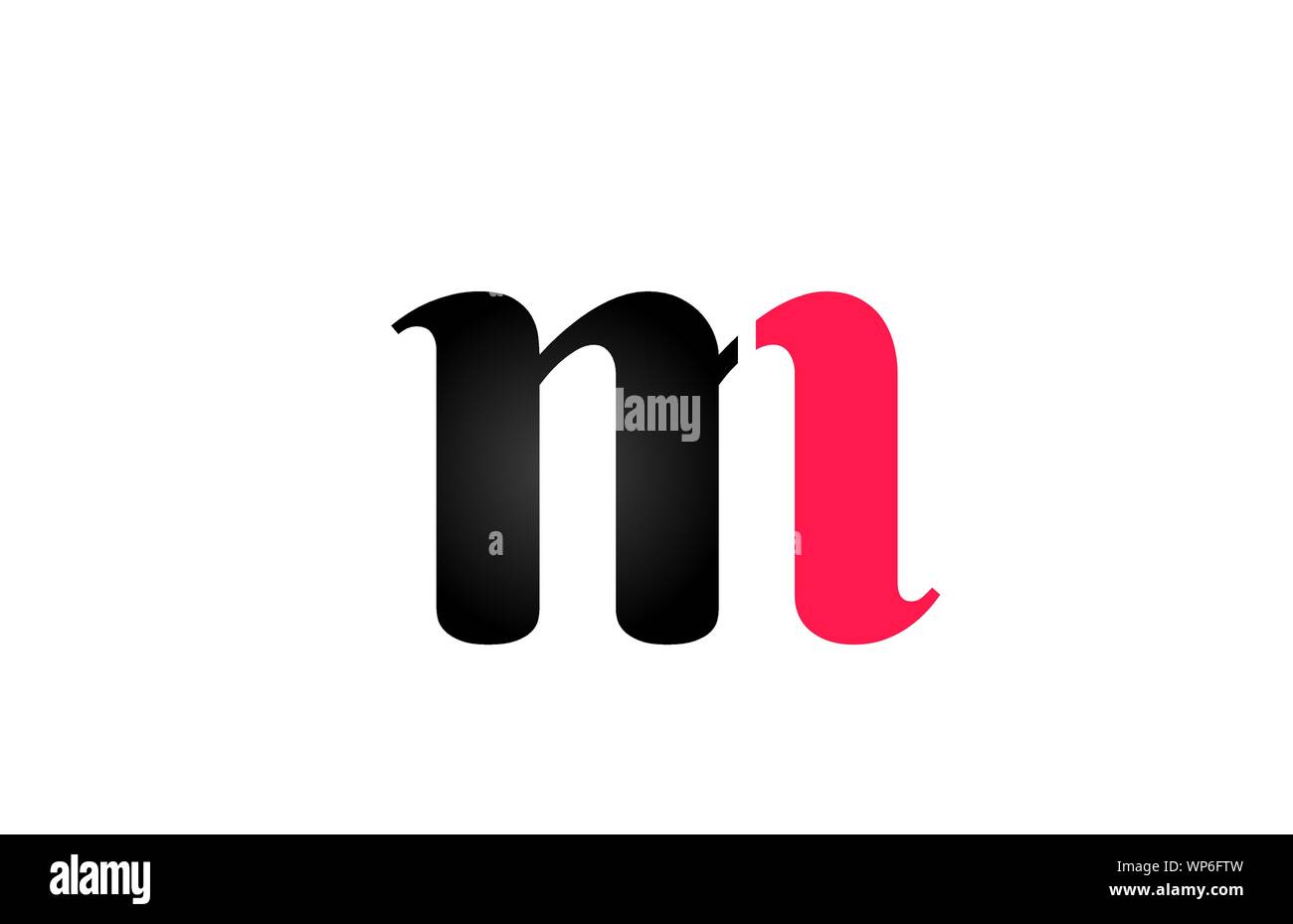m alphabet letter logo design suitable for a company or business. Pink ...