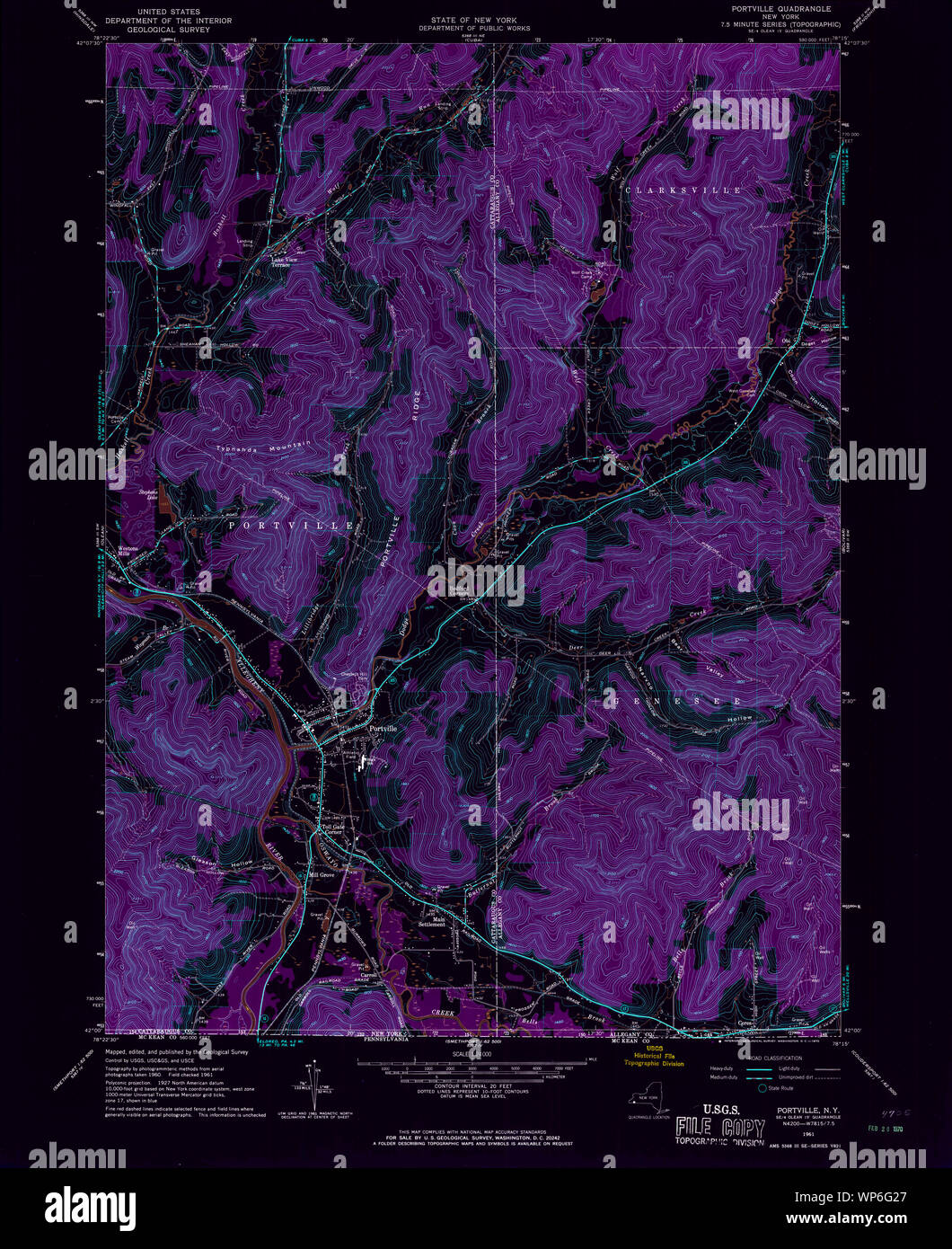 Map of portville hires stock photography and images Alamy