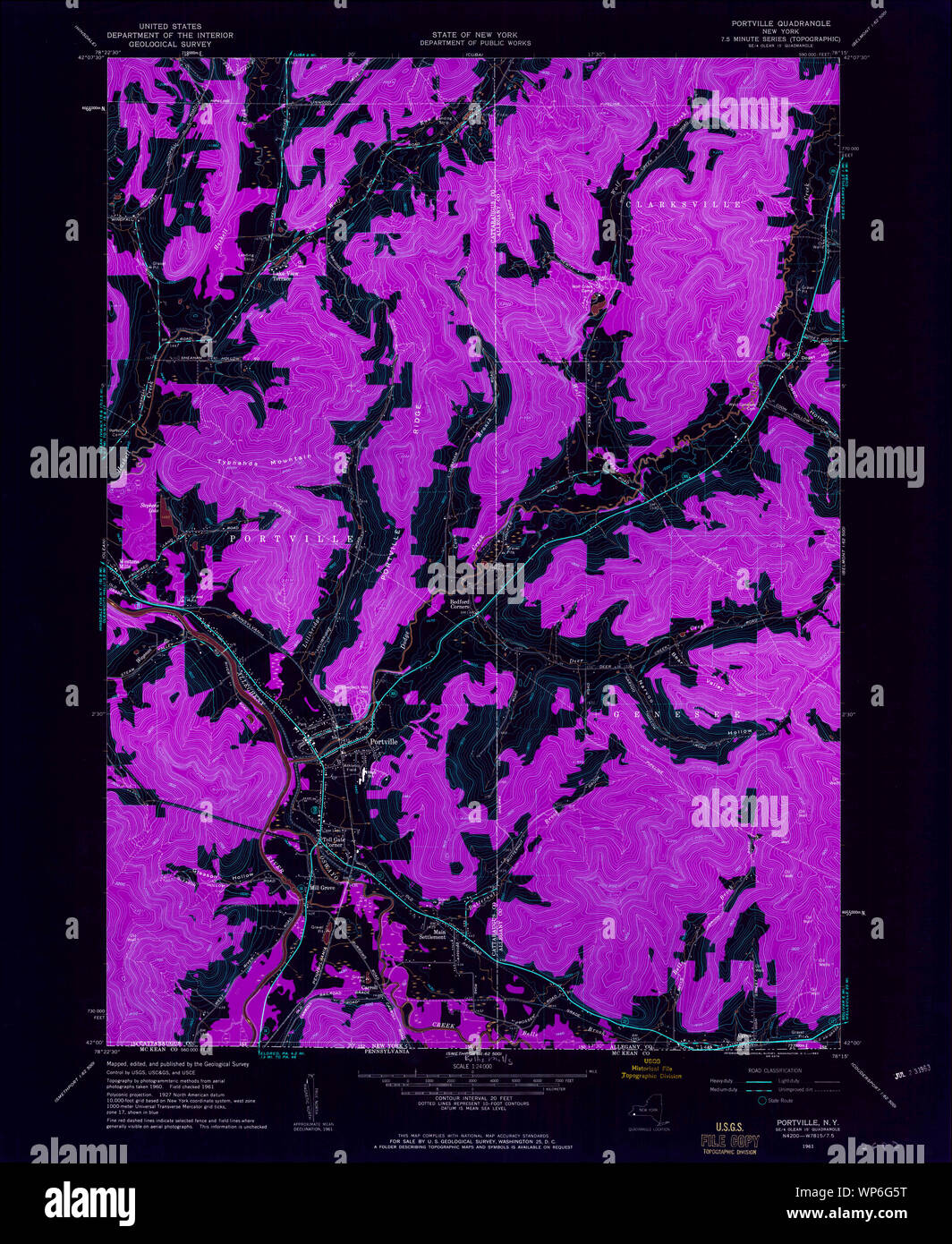 Map of portville hires stock photography and images Alamy