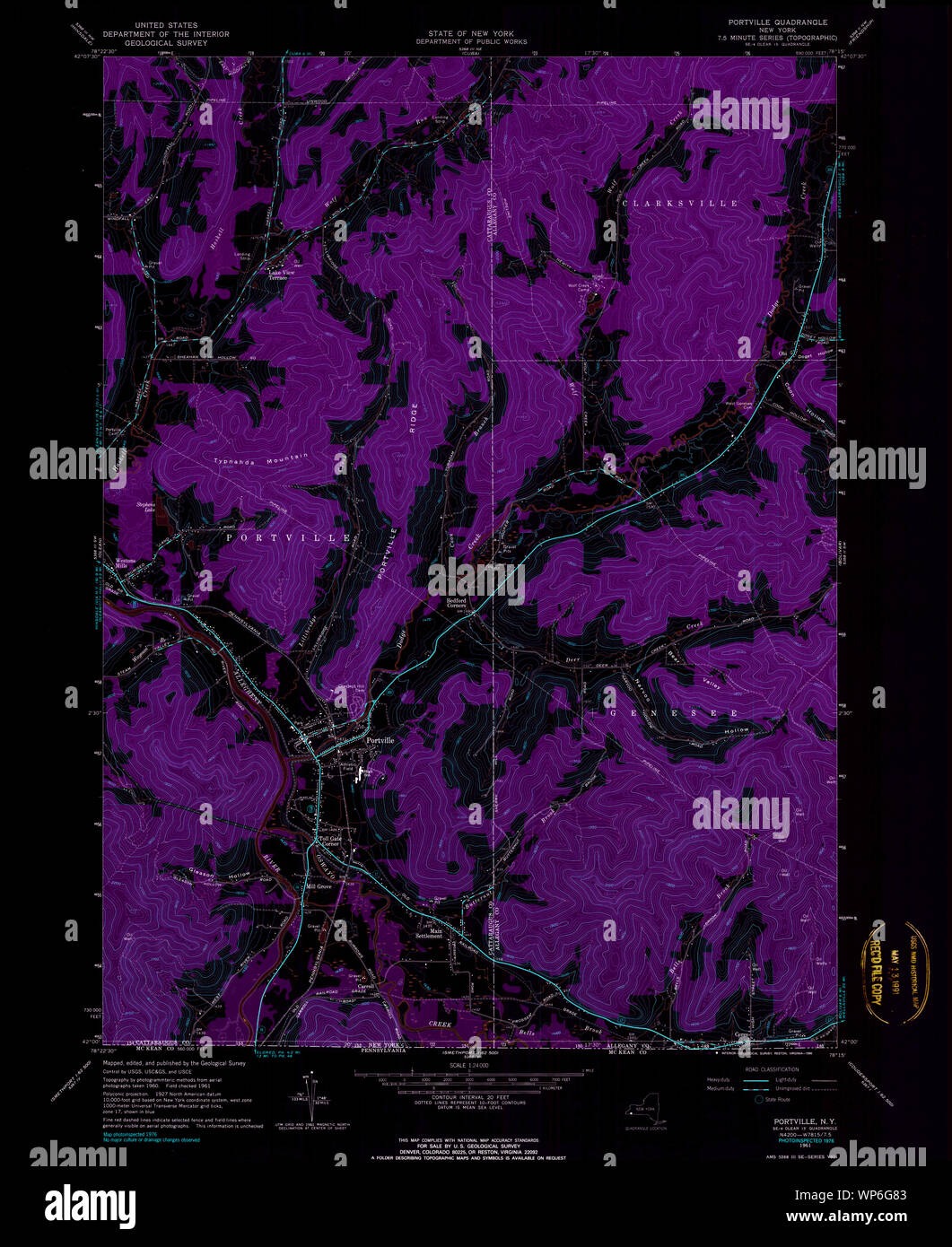 Map of portville hires stock photography and images Alamy