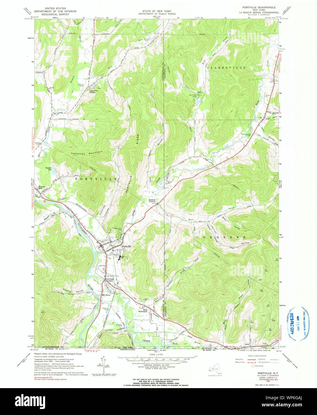 Map of portville new york Cut Out Stock Images & Pictures Alamy