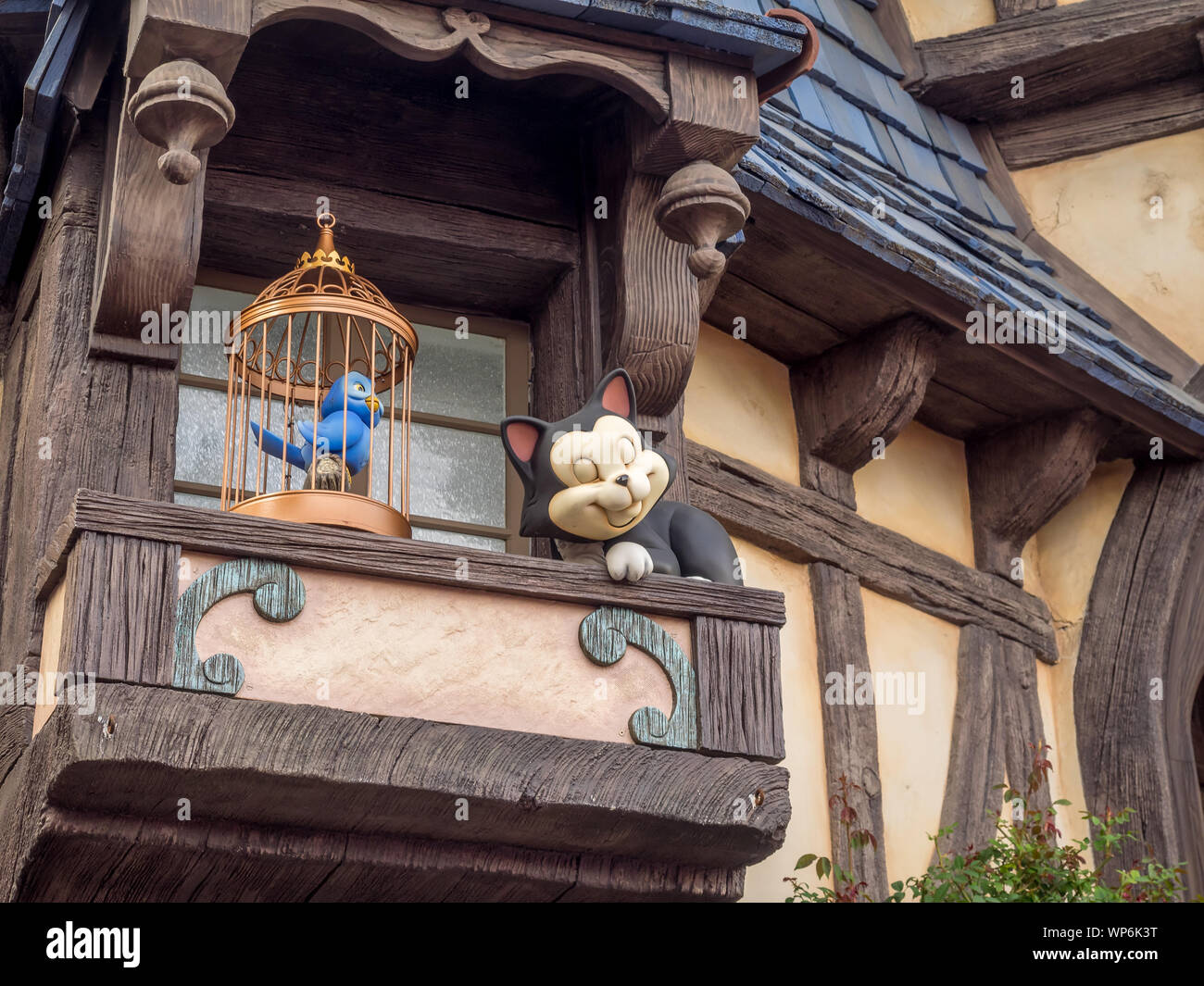 View of the Disneyland Park on February 15, 2016 in Anaheim, California. Disneyland is Walt Disney's original theme park and one of the most famous pa Stock Photo