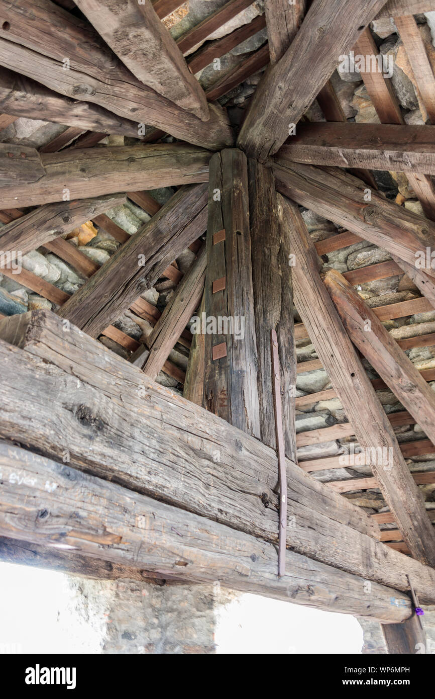A Good View Of How The Roof Rafters Are Built In This Historical