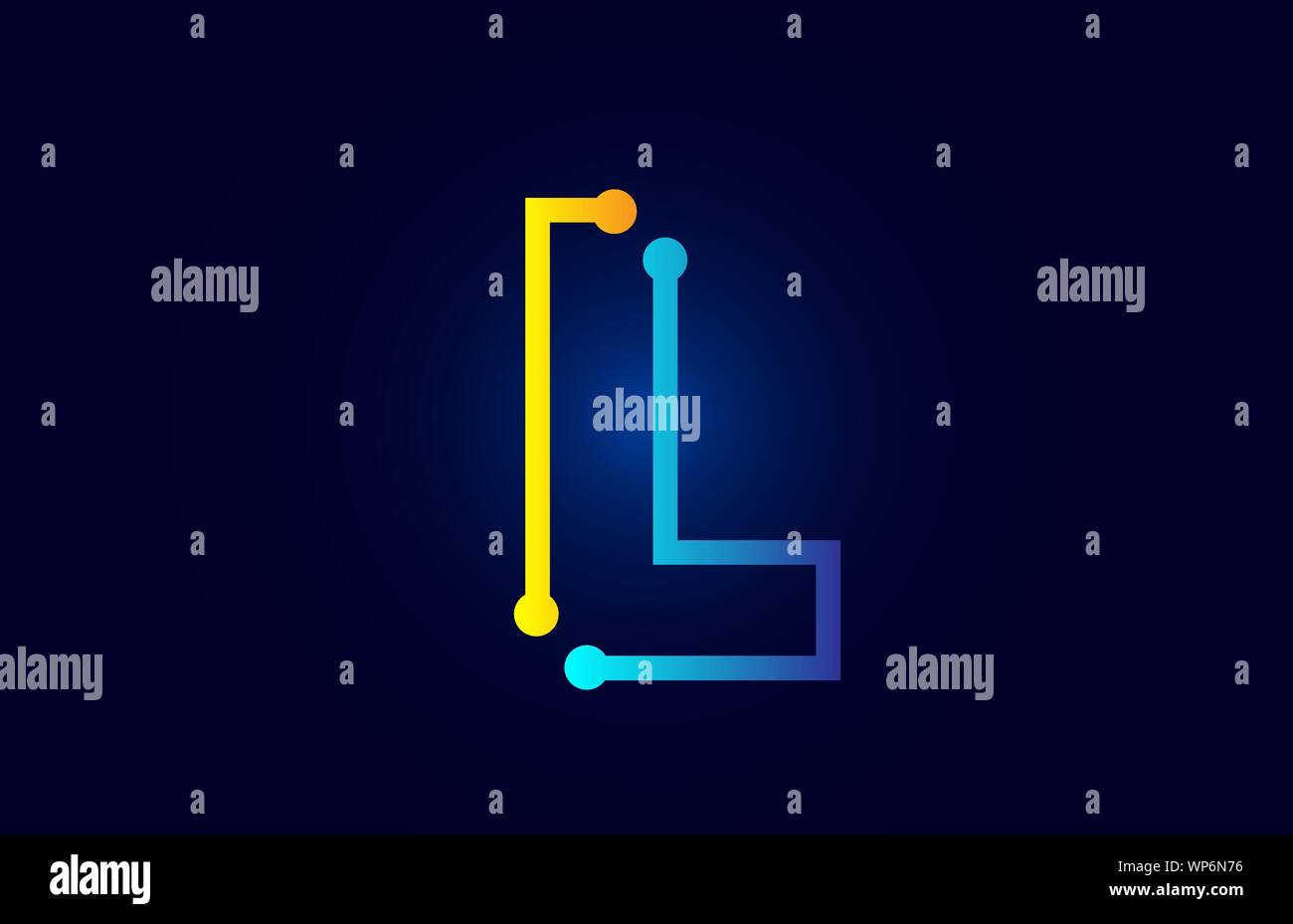 blue and orange letter L alphabet logo icon design suitable as a ...