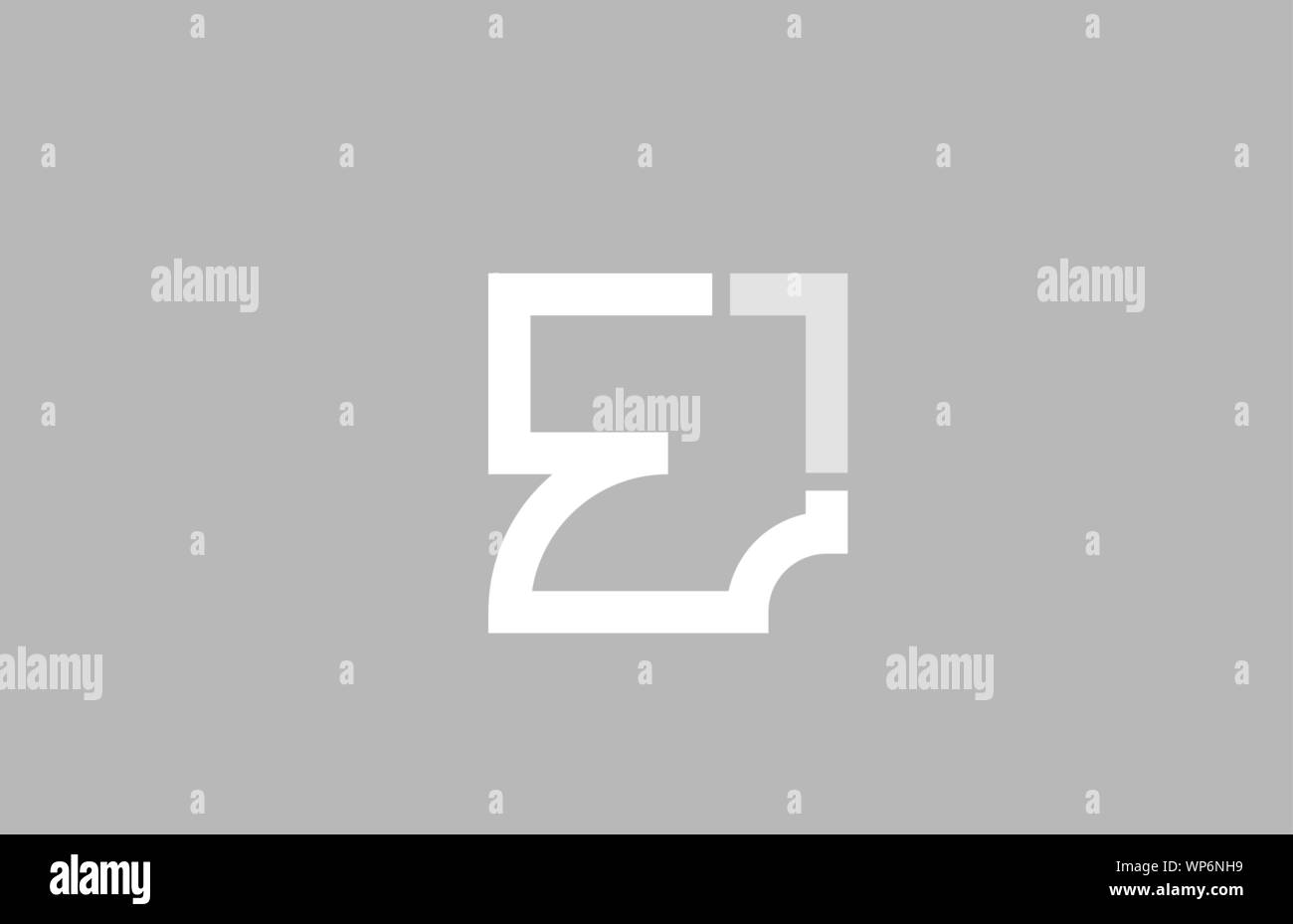 7 number in grey white colors for logo icon company. Suitable as logotype for a business Stock Vector