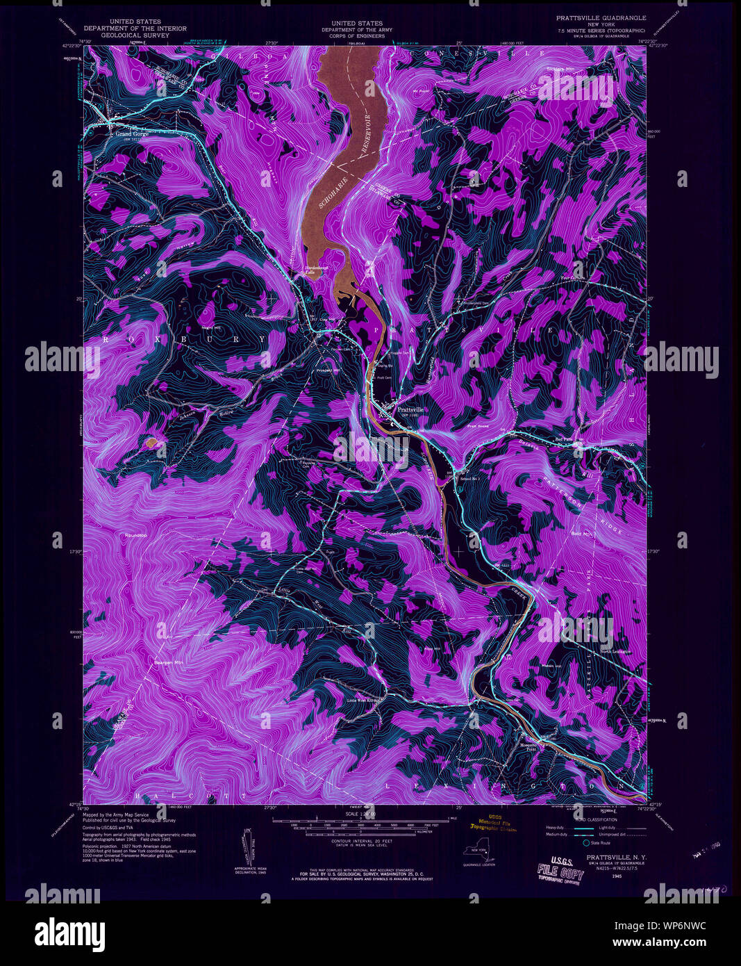 Map of prattsville hires stock photography and images Alamy