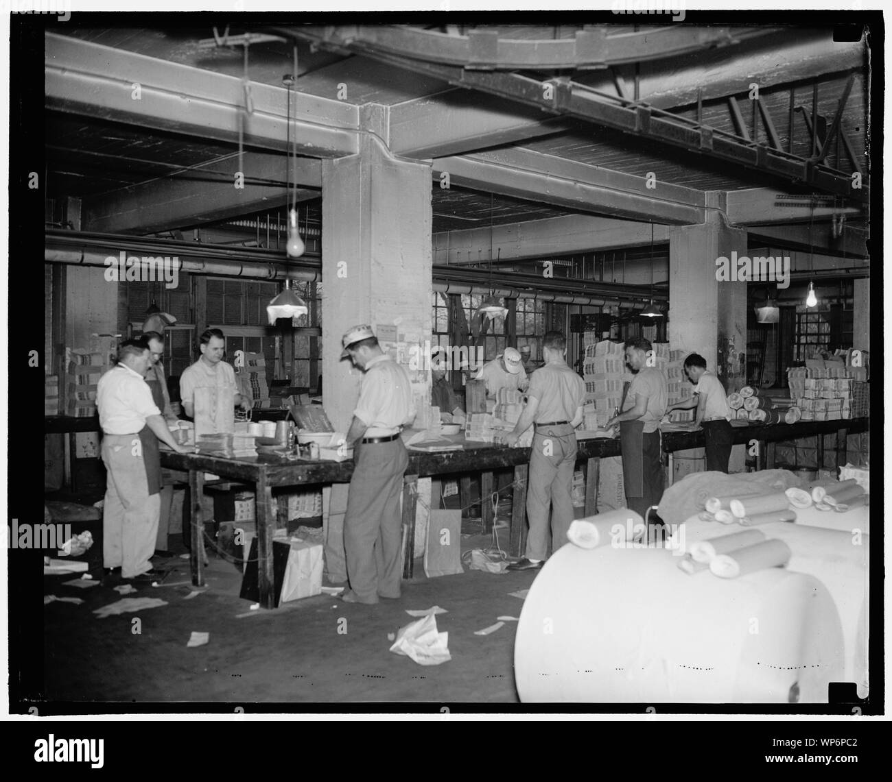 Labor paper mail room, 10 Indep. Ave., S.W. Stock Photo