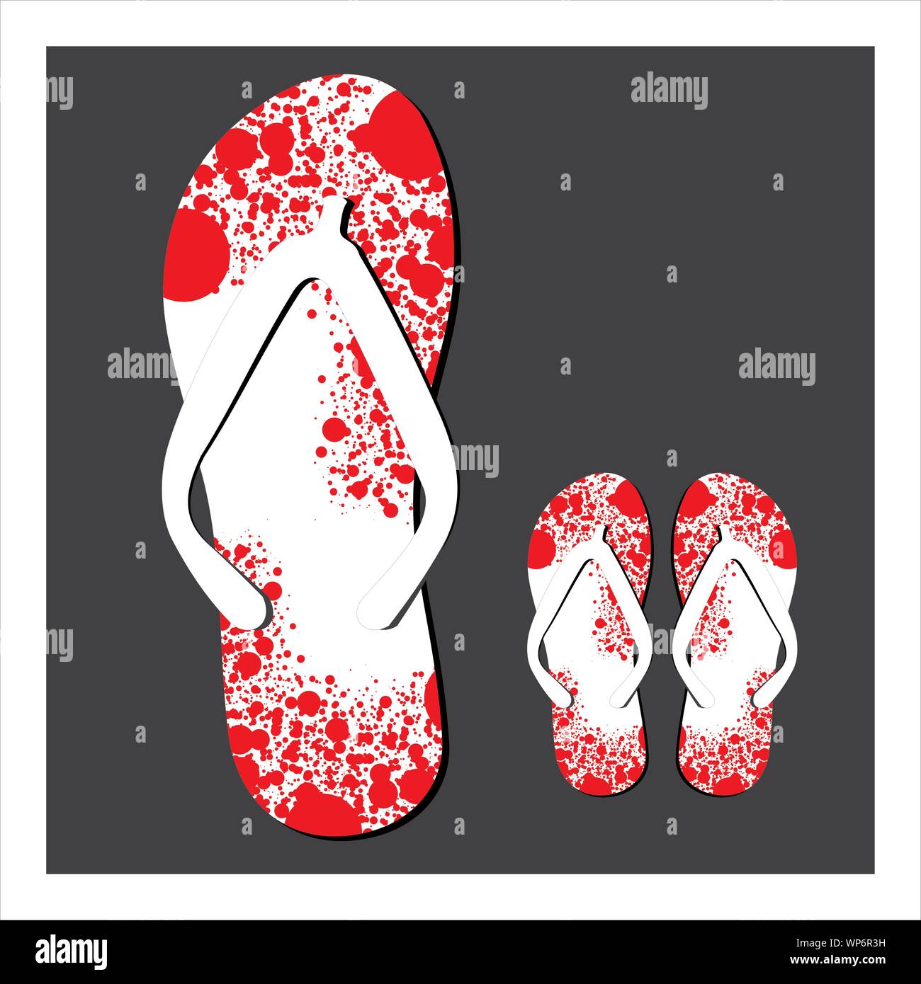Black and yellow flip flops Stock Vector Images - Alamy
