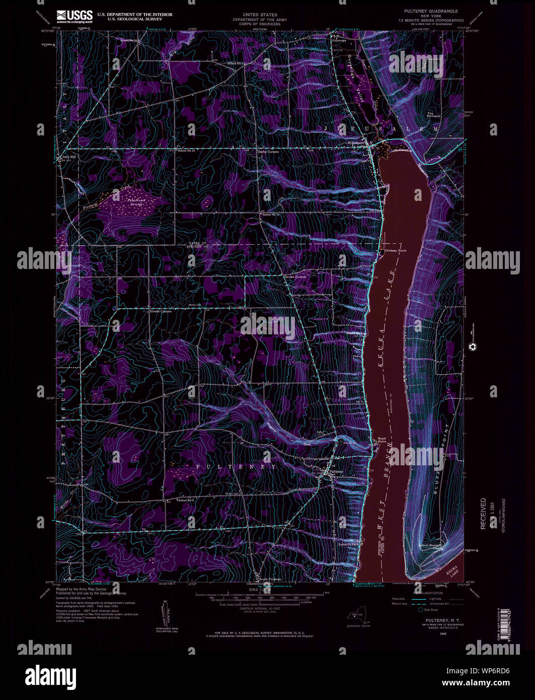 New York NY Pulteney 129195 1942 24000 Inverted Restoration Stock Photo