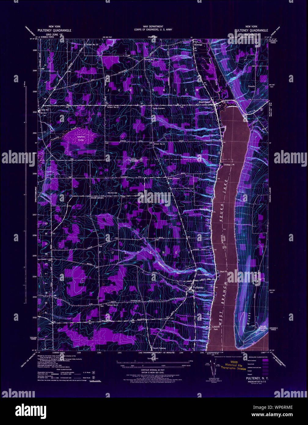 New York NY Pulteney 129198 1942 31680 Inverted Restoration Stock Photo