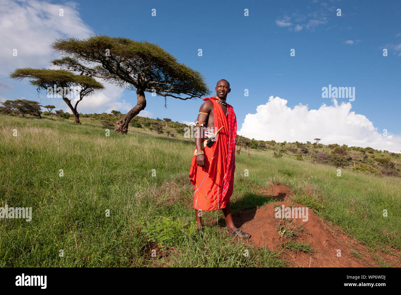 MASAI GUIDE WILLIAM KIPSOI ON PART OF THE STUNNING 62,000 ACRE LEWA