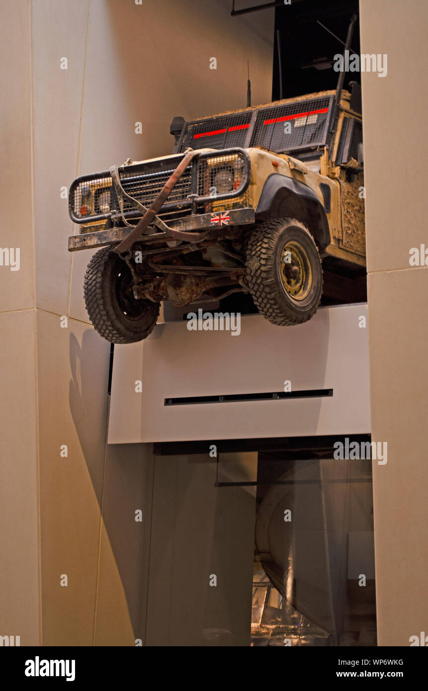 A Jeep / truck on display at IWM London. Stock Photo