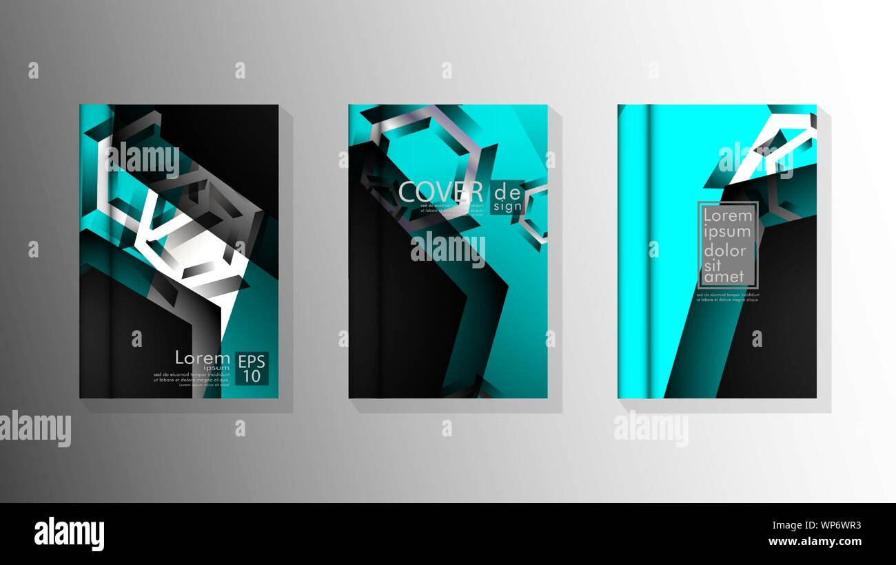 Vector collection of book cover backgrounds for brochures, leaflets ...