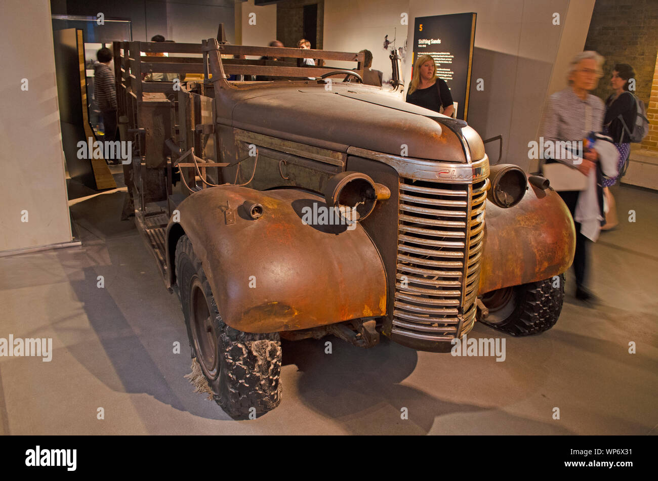 Chevrolet WB 30 cwt truck 4x2 Long Range Desert Group (LRDG) truck at the imperial war museum, London. Stock Photo