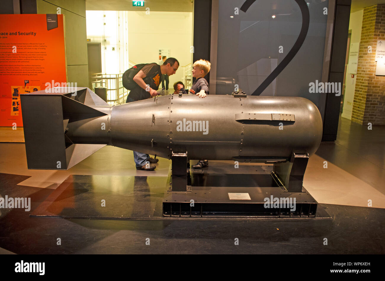 Little boy atomic bomb at IWM London Stock Photo